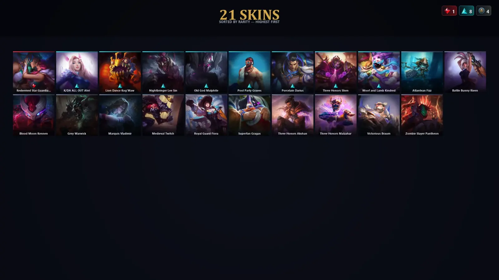 [LoL] | EUW | Level 40 | Diamond IV | 93 Champions | 21 Skins | 21,127 BE