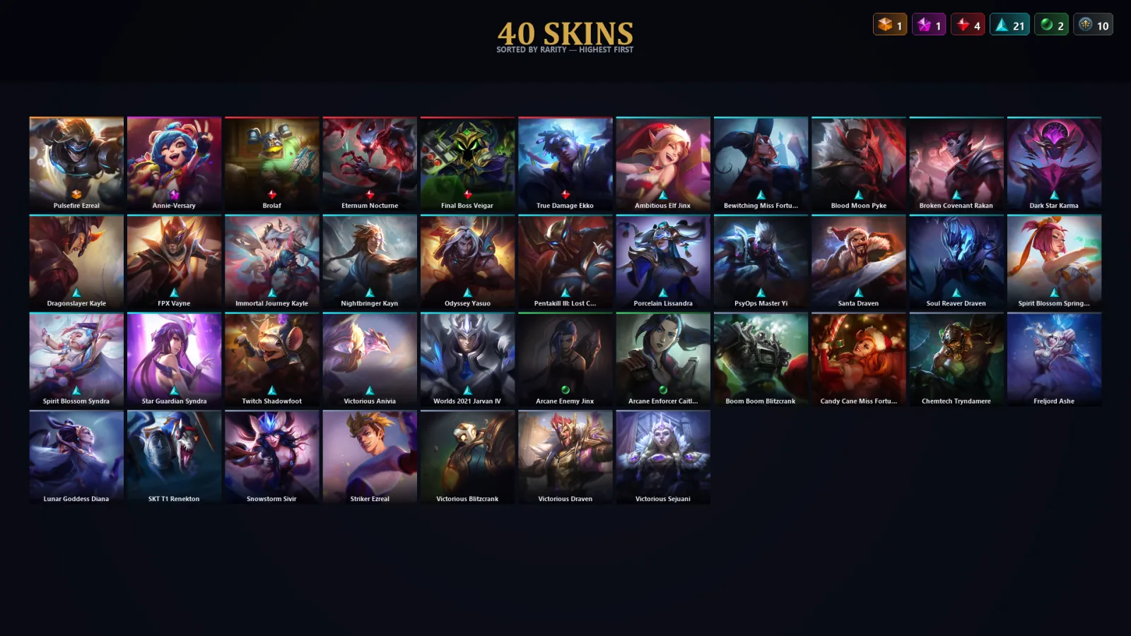 [LoL] | TR | Level 95 | Platinum III | 65 Champions | 40 Skins | 37,948 BE