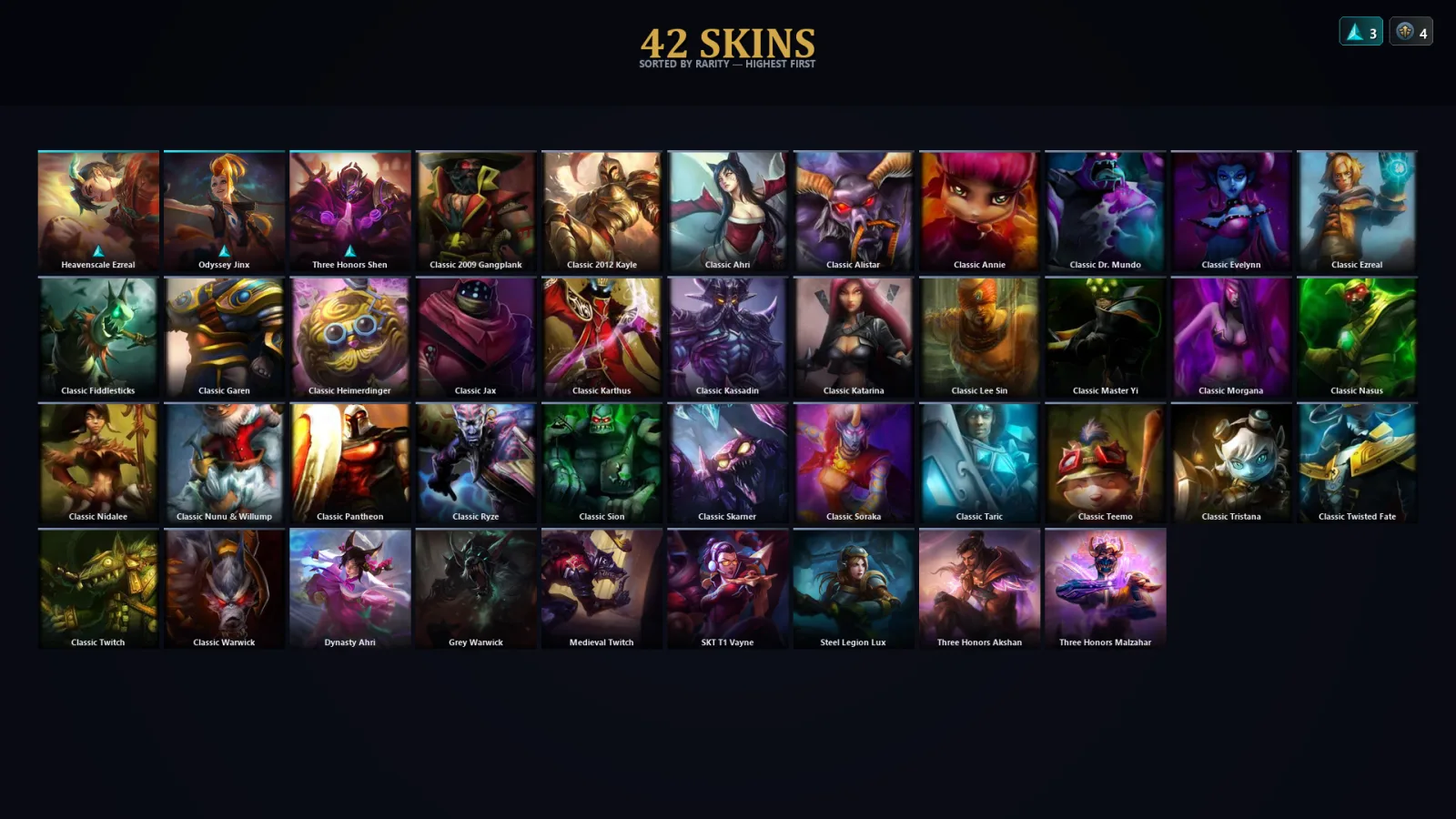 [LoL] | TR | Level 30 | Grandmaster | 78 Champions | 42 Skins | 34,438 BE
