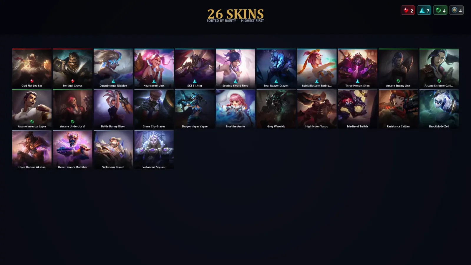 [LoL] | TR | Level 54 | Diamond IV | 54 Champions | 26 Skins — LoL account