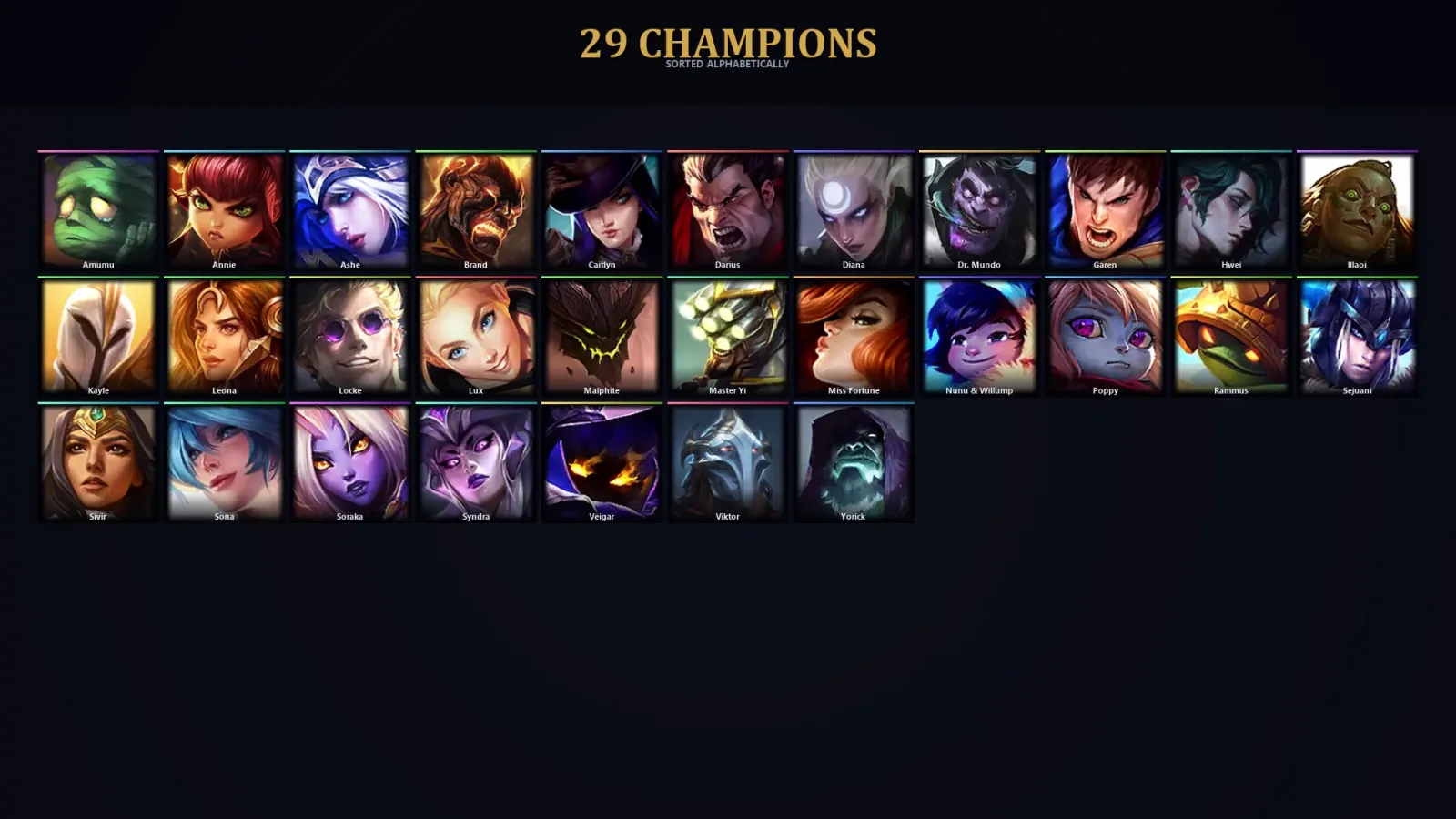 [LoL] | EUW | Level 36 | Iron IV | 29 Champions | 42,560 BE