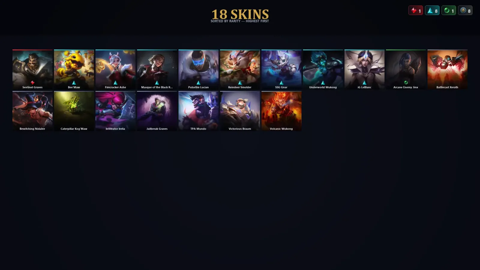 [LoL] | TR | Level 30 | Master | 116 Champions | 18 Skins