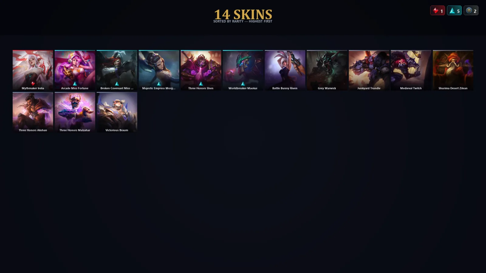 [LoL] | TR | Level 66 | Diamond I | 108 Champions | 14 Skins