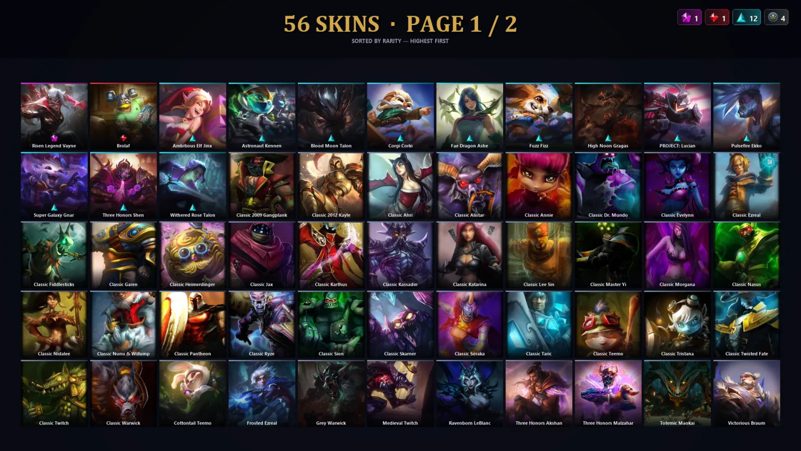 [LoL] | TR | Level 30 | Master | 86 Champions | 56 Skins