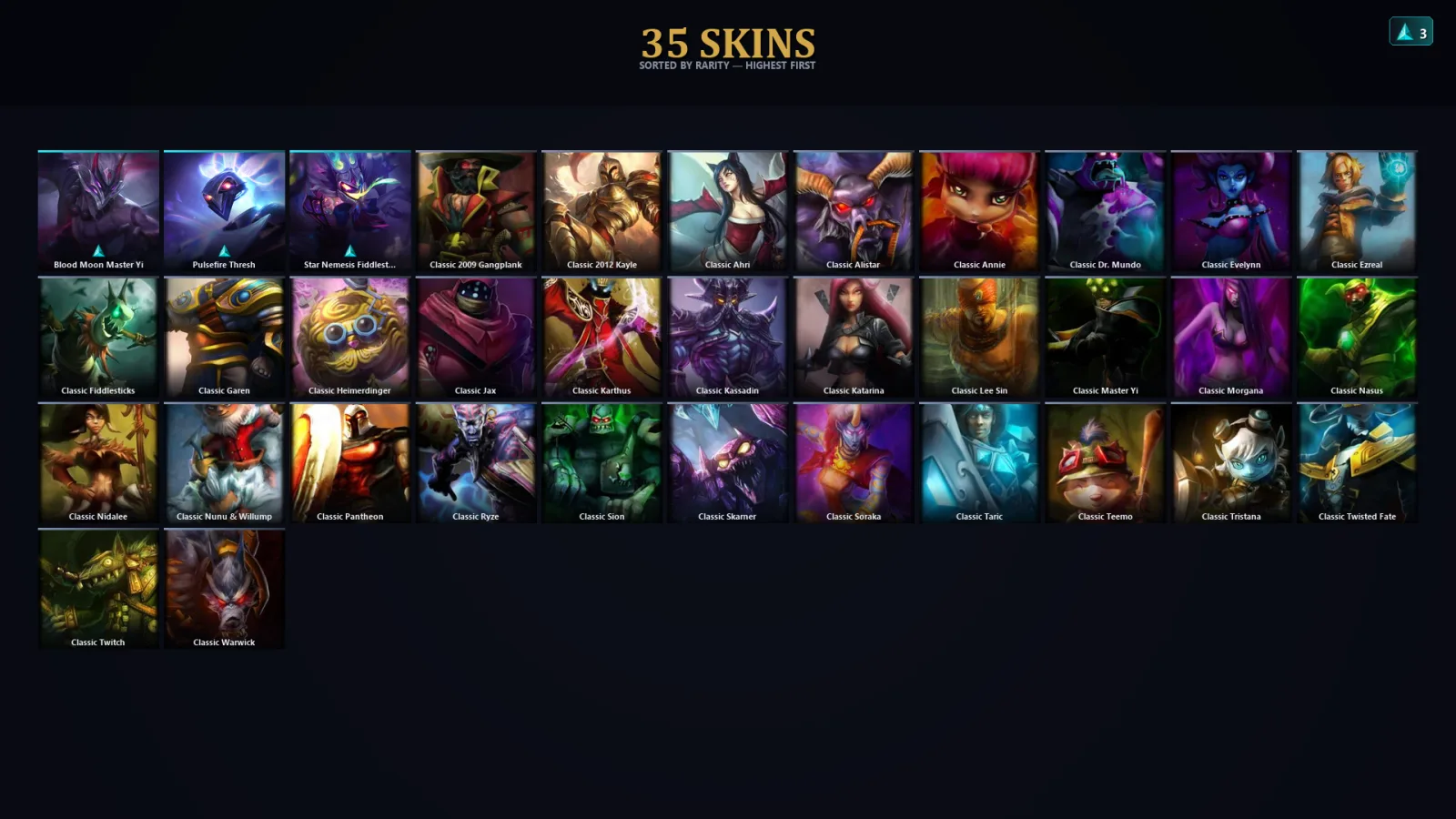 [LoL] | EUW | Level 37 | Iron IV | 39 Champions | 3 Skins | 12,180 BE