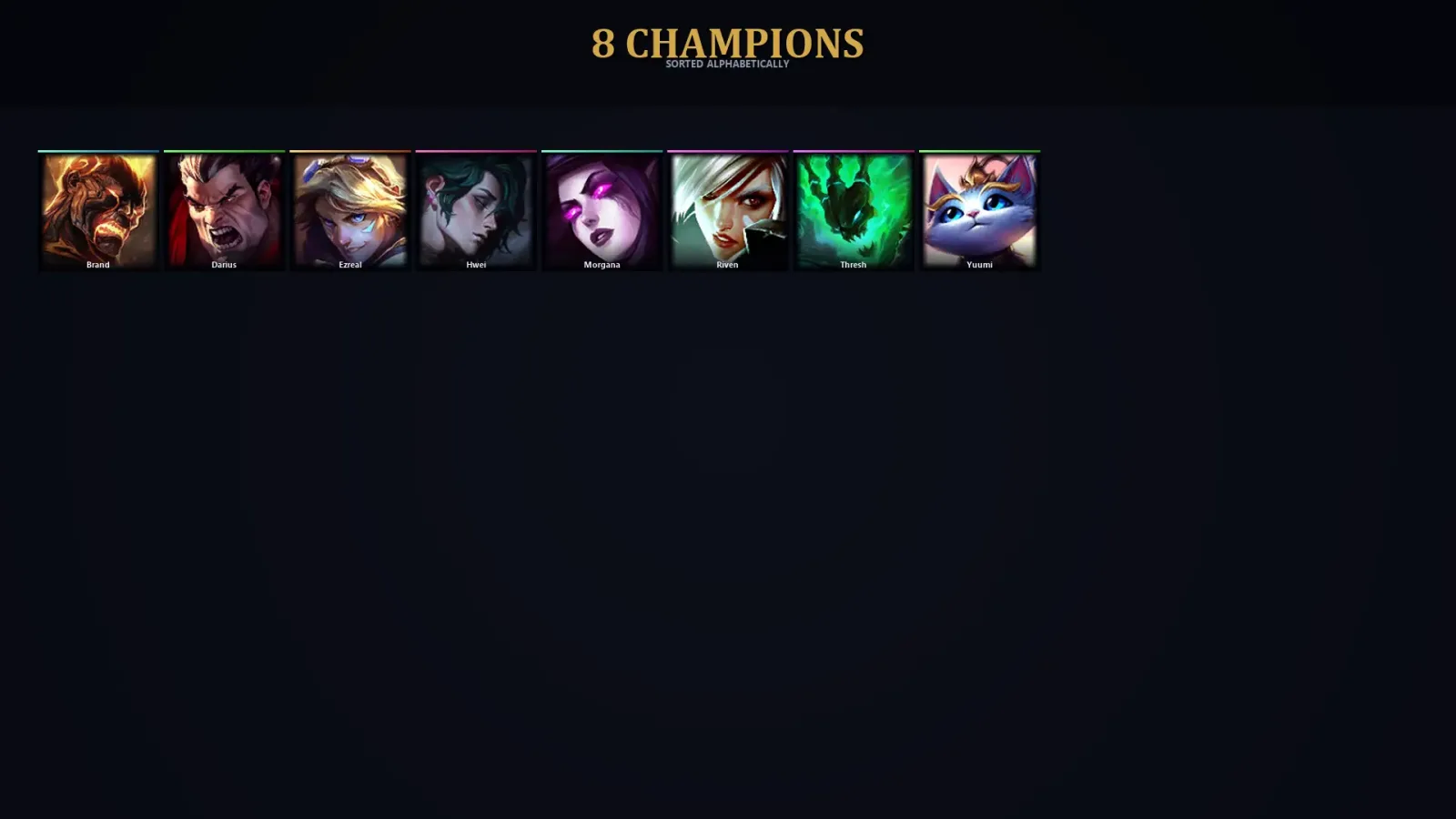 [LoL] | EUW | Level 31 | 8 Champions | 25,615 BE