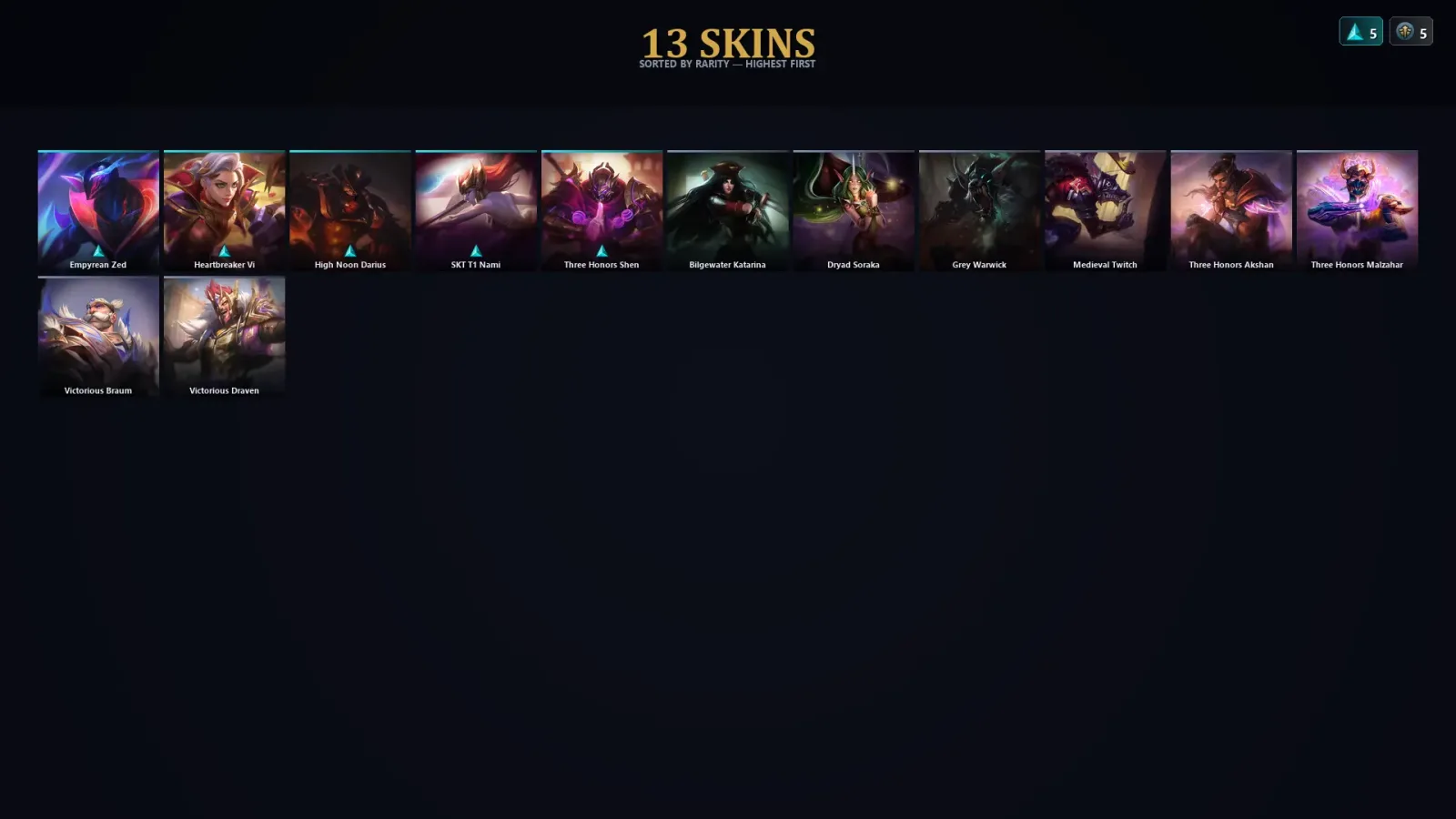 [LoL] | EUW | Level 53 | Emerald IV | 64 Champions | 13 Skins | 25,832 BE — LoL account