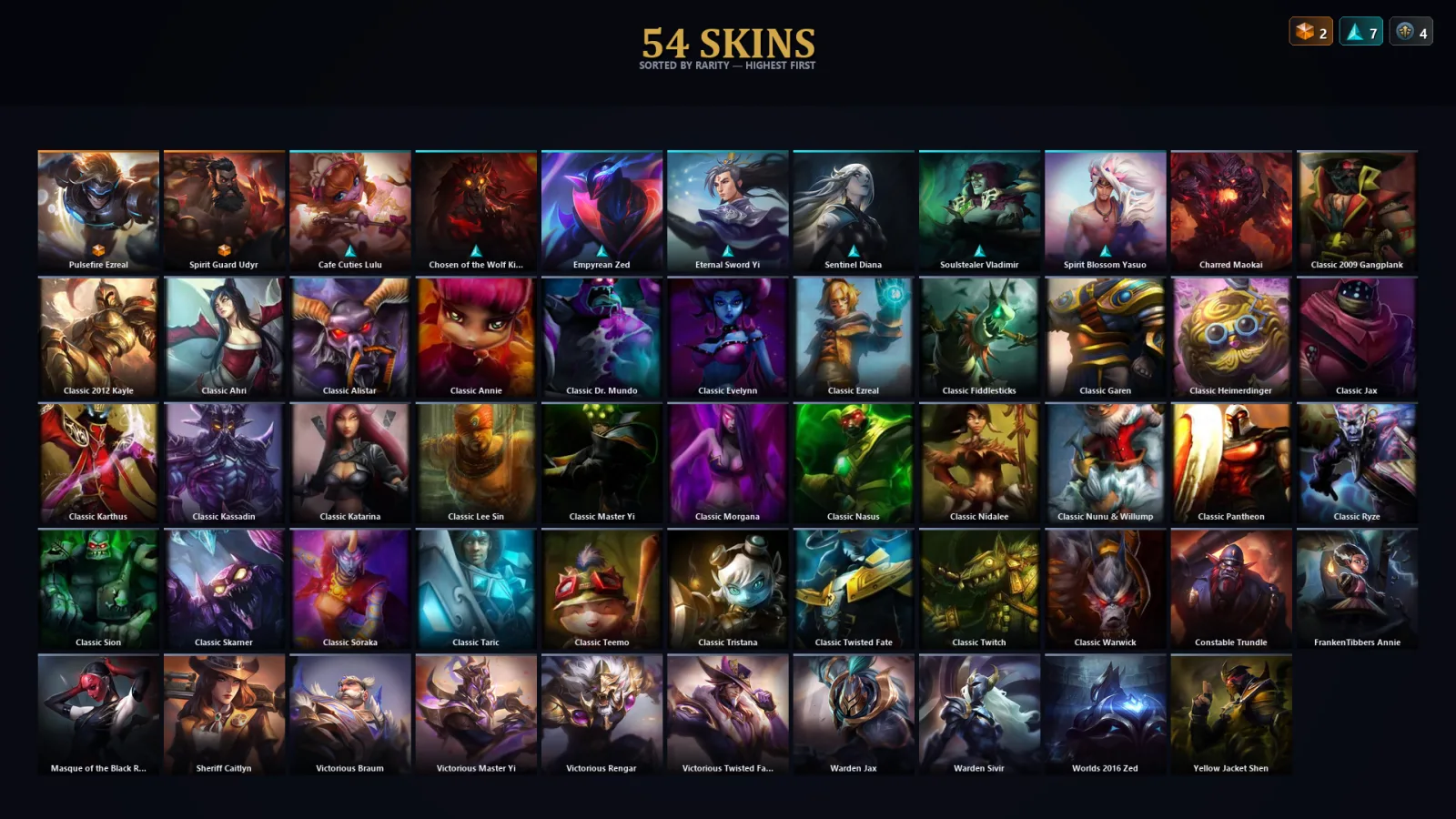 [LoL] | TR | Level 96 | Emerald II | 97 Champions | 54 Skins | 34,317 BE