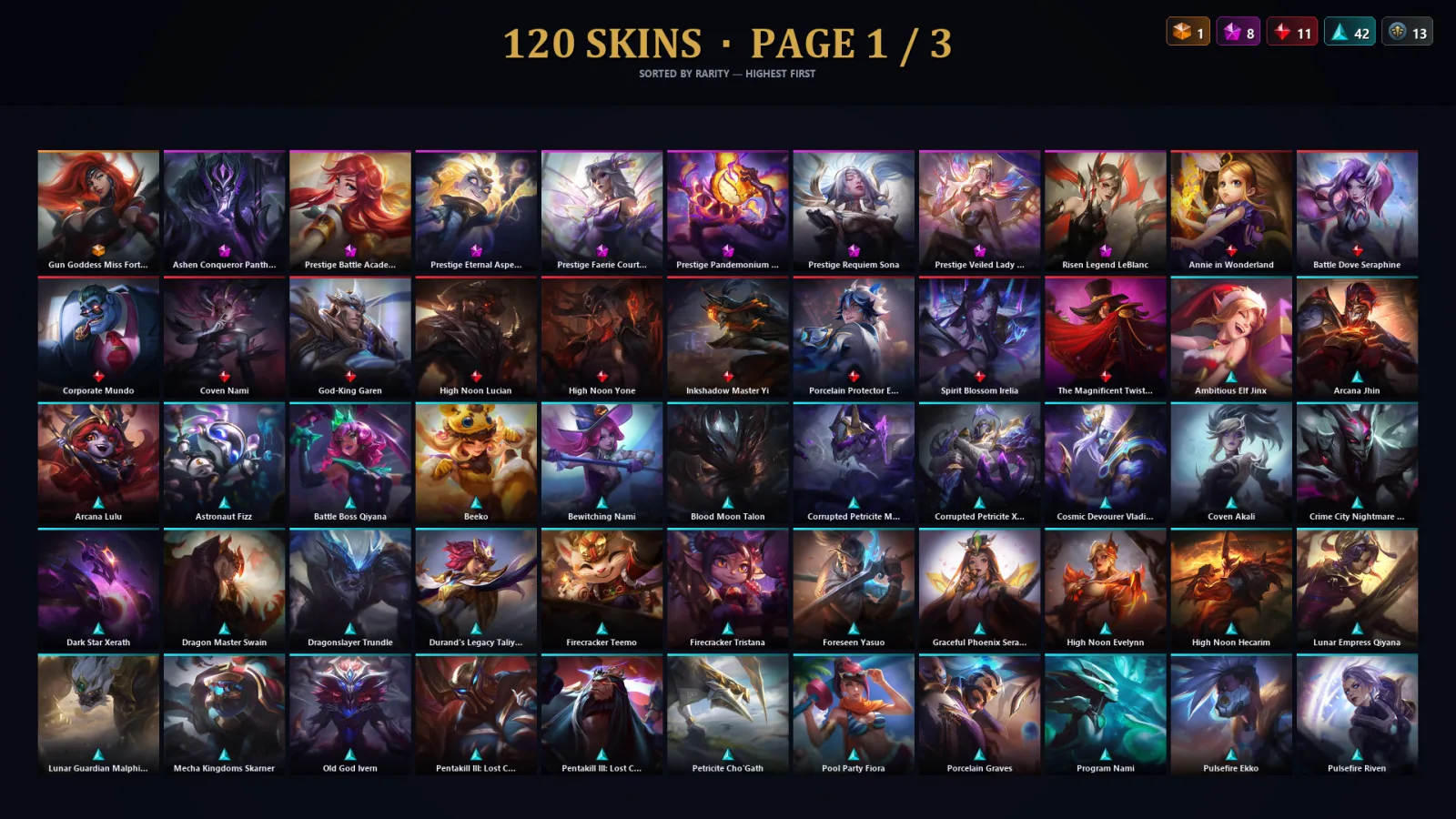 [LoL] | TR | Level 133 | Emerald IV | 173 Champions | 120 Skins | 30,029 BE