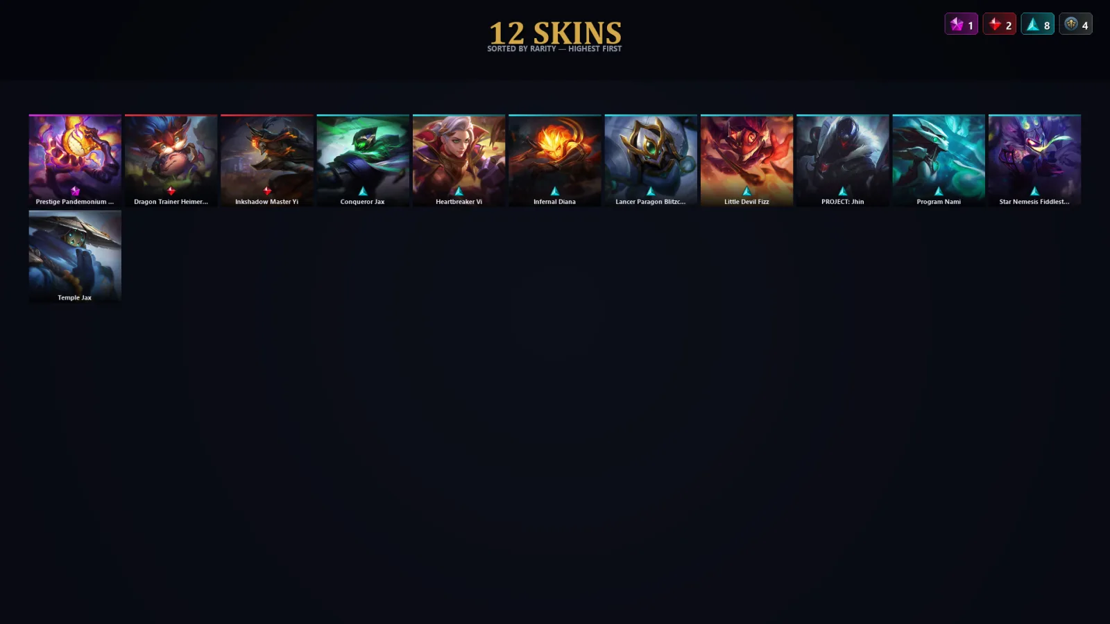 [LoL] | EUW | Level 30 | Silver II | 70 Champions | 12 Skins
