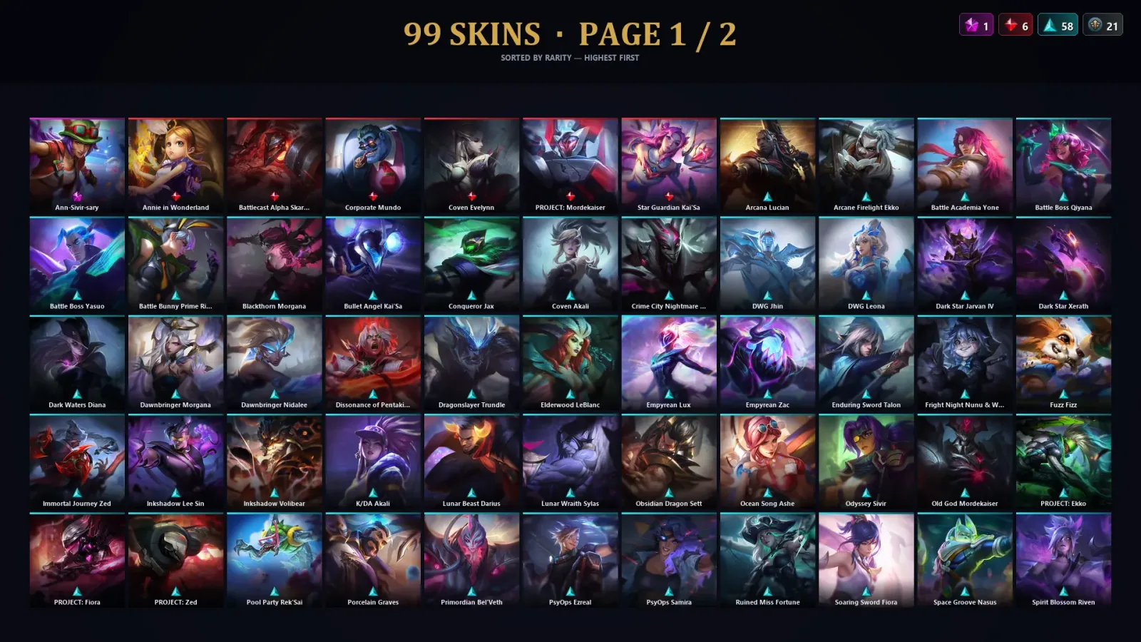 [LoL] | TR | Level 211 | Gold IV | 172 Champions | 99 Skins | 68,669 BE — LoL account