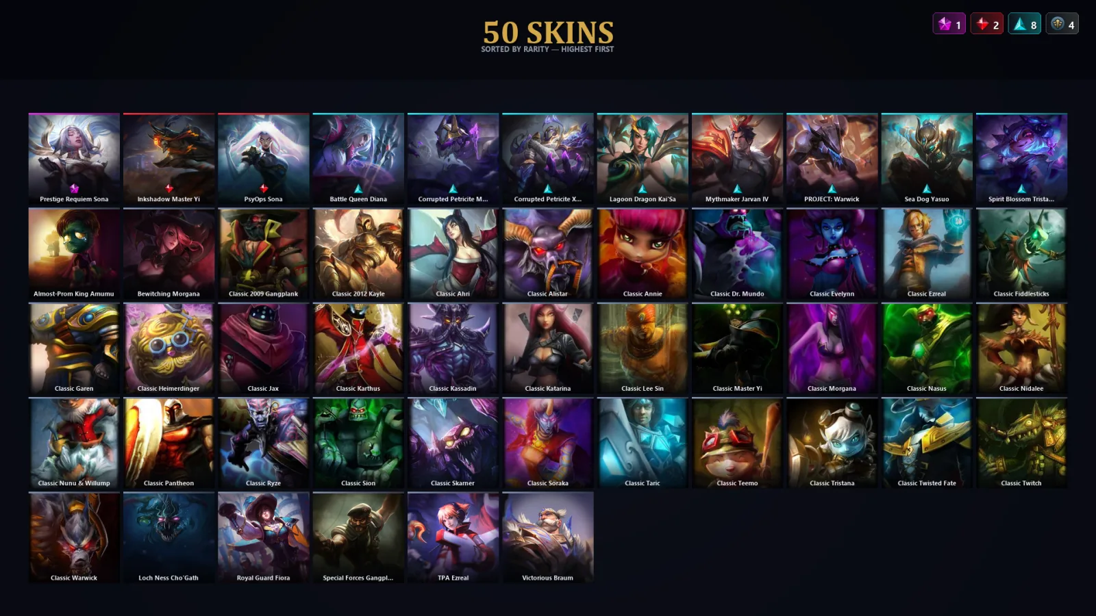 [LoL] | TR | Level 47 | Platinum II | 103 Champions | 18 Skins