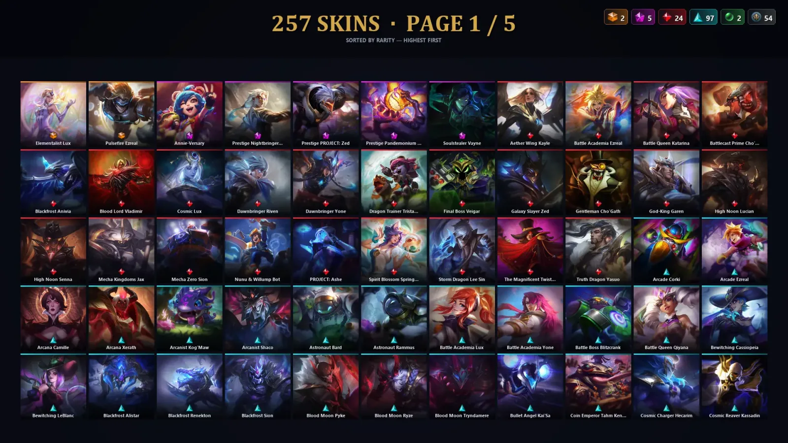 [LoL] | TR | Level 346 | Diamond II | 172 Champions | 257 Skins | 49,800 BE — LoL account