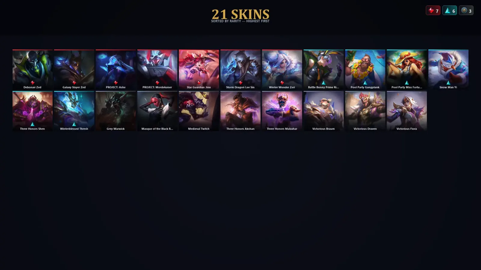 [LoL] | TR | Level 125 | Platinum IV | 172 Champions | 21 Skins | 15,469 BE — LoL account
