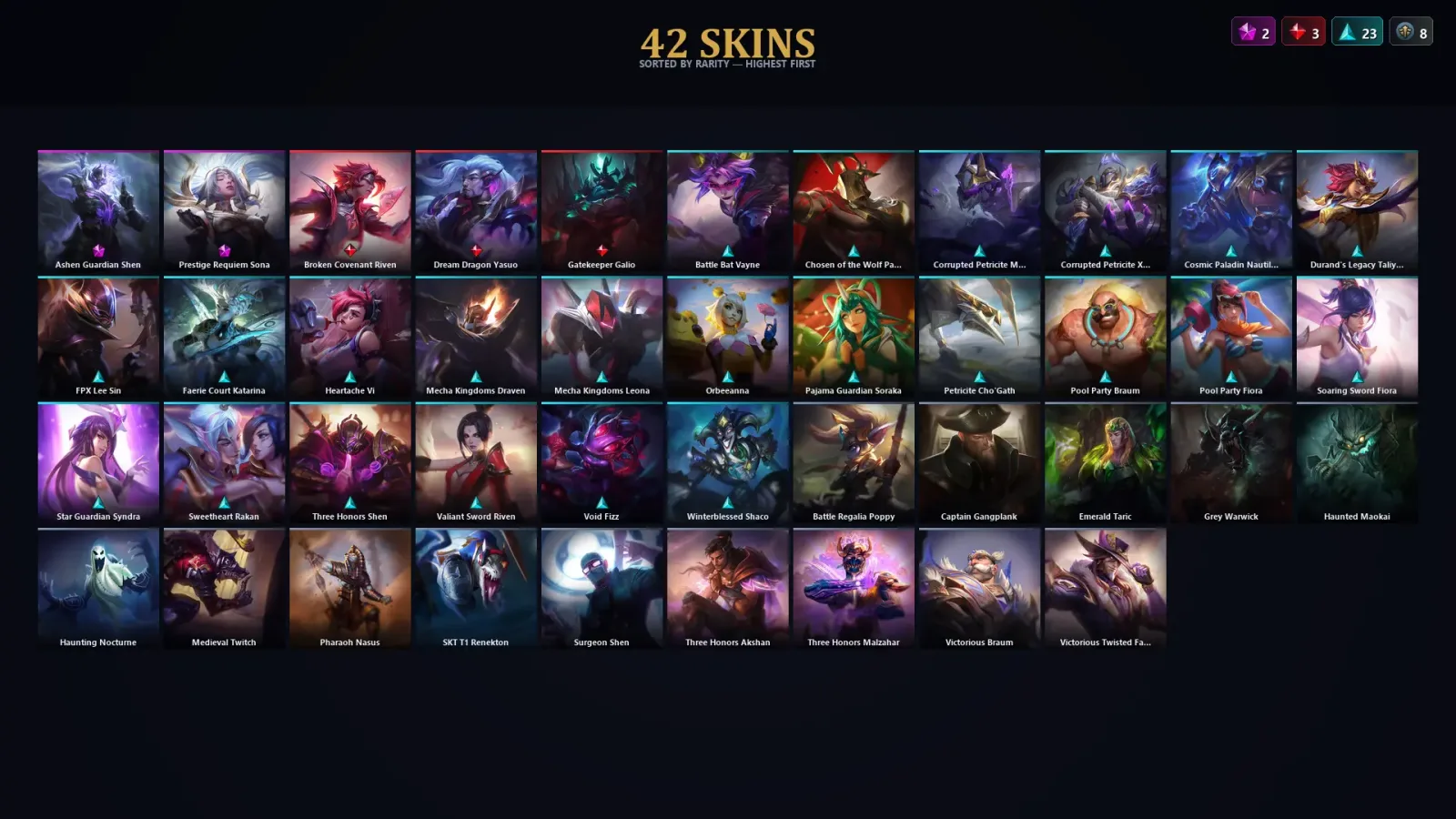 [LoL] | TR | Level 82 | Diamond IV | 150 Champions | 42 Skins — LoL account