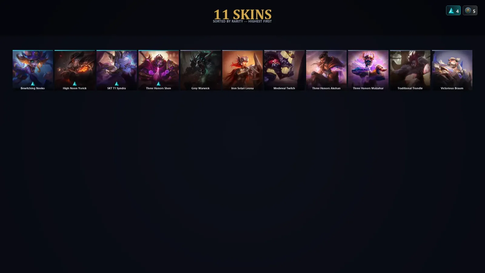[LoL] | TR | Level 30 | Challenger | 109 Champions | 11 Skins