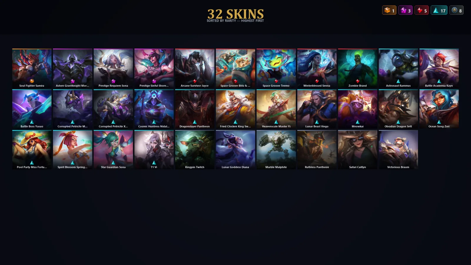 [LoL] | TR | Level 42 | Silver I | 84 Champions | 32 Skins