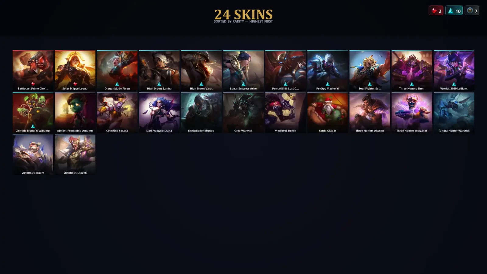 [LoL] | TR | Level 78 | Emerald IV | 97 Champions | 24 Skins | 11,022 BE