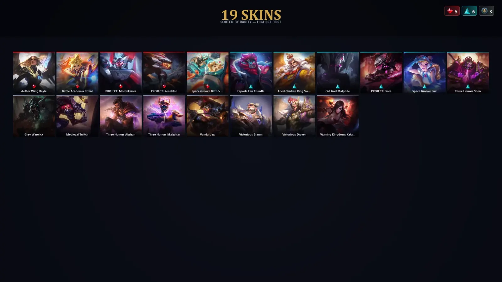 [LoL] | EUW | Level 92 | Diamond II | 173 Champions | 19 Skins