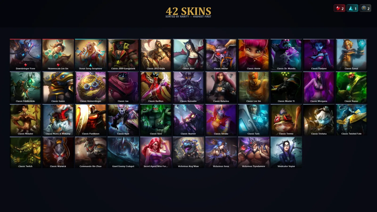 [LoL] | TR | Level 47 | Gold II | 53 Champions | 10 Skins