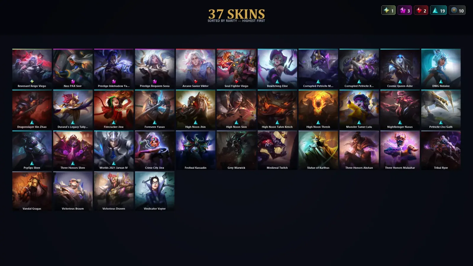 [LoL] | TR | Level 61 | Emerald II | 110 Champions | 37 Skins | 19,766 BE — LoL account
