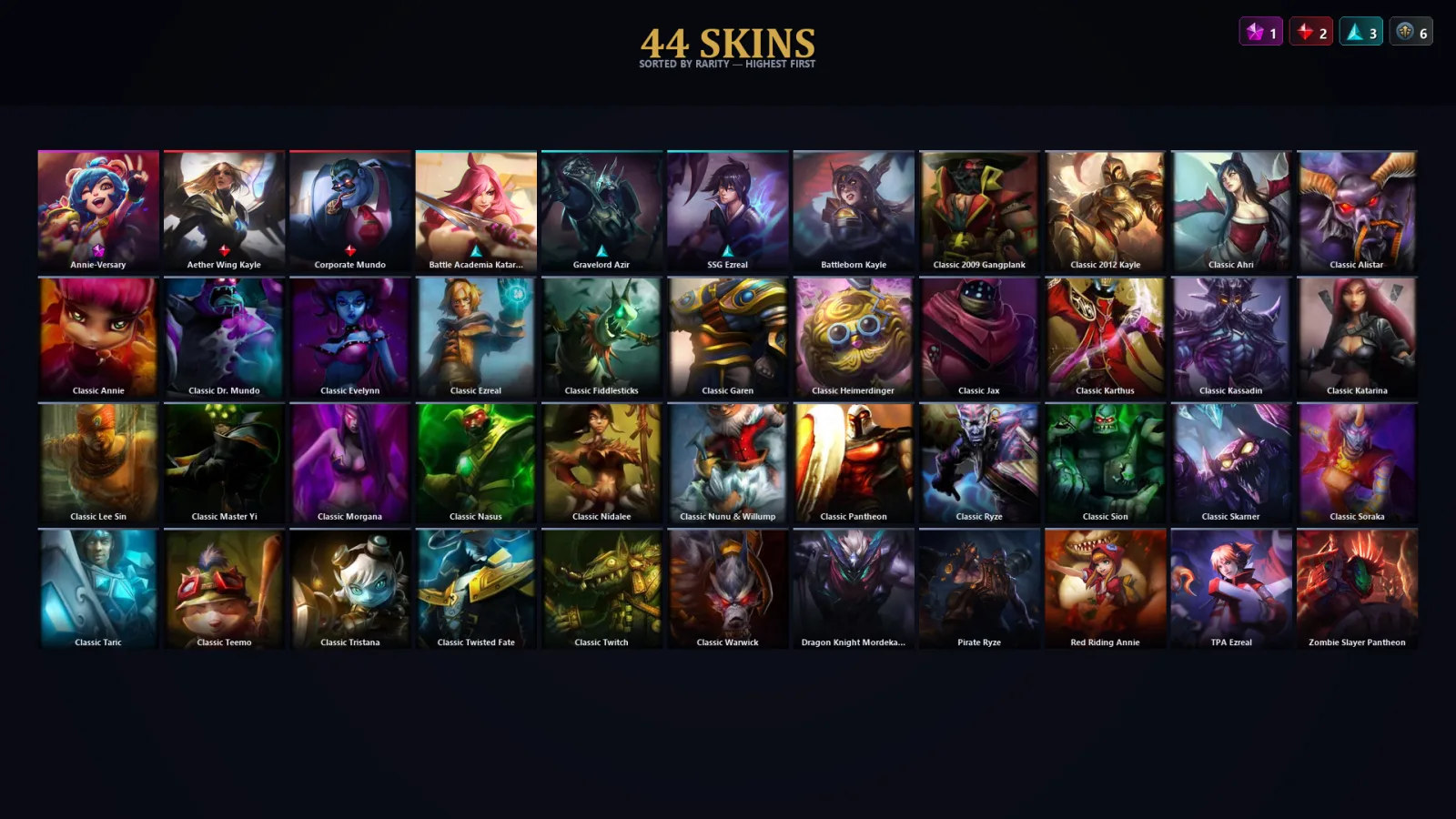 [LoL] | TR | Level 96 | 47 Champions | 12 Skins