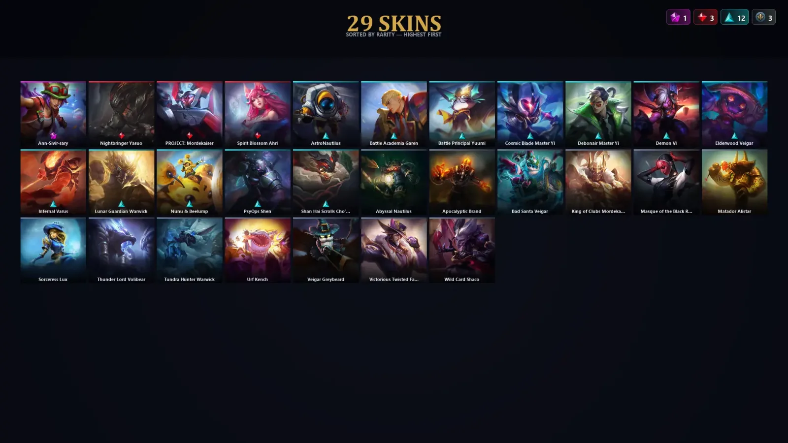 [LoL] | TR | Level 73 | 88 Champions | 29 Skins | 22,472 BE — LoL account