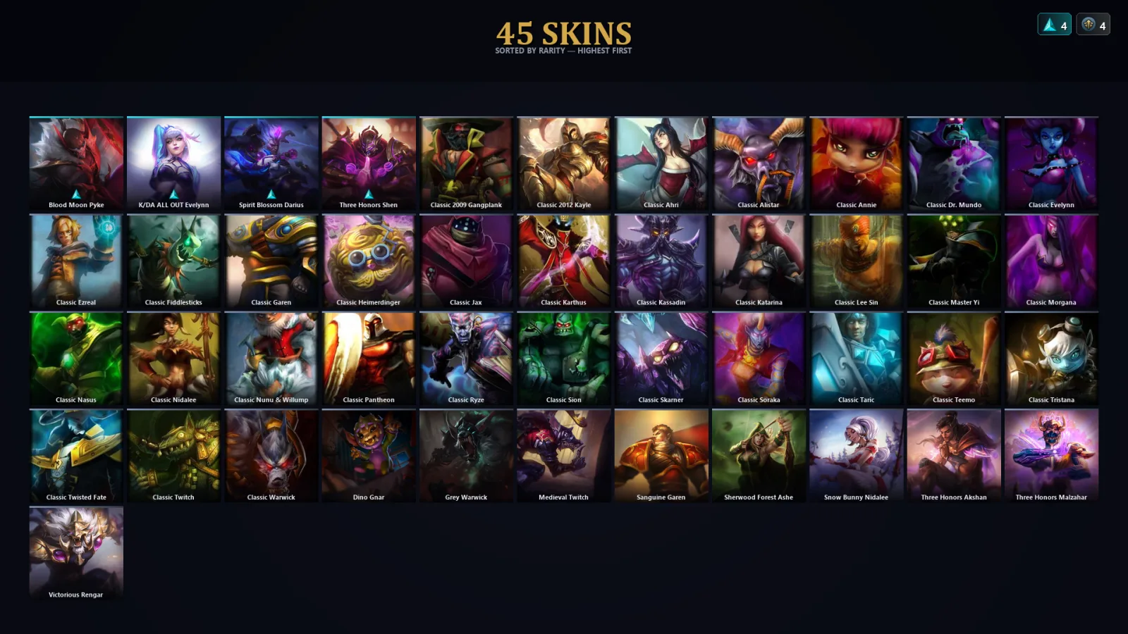 [LoL] | EUW | Level 30 | Master | 46 Champions | 45 Skins | 27,007 BE
