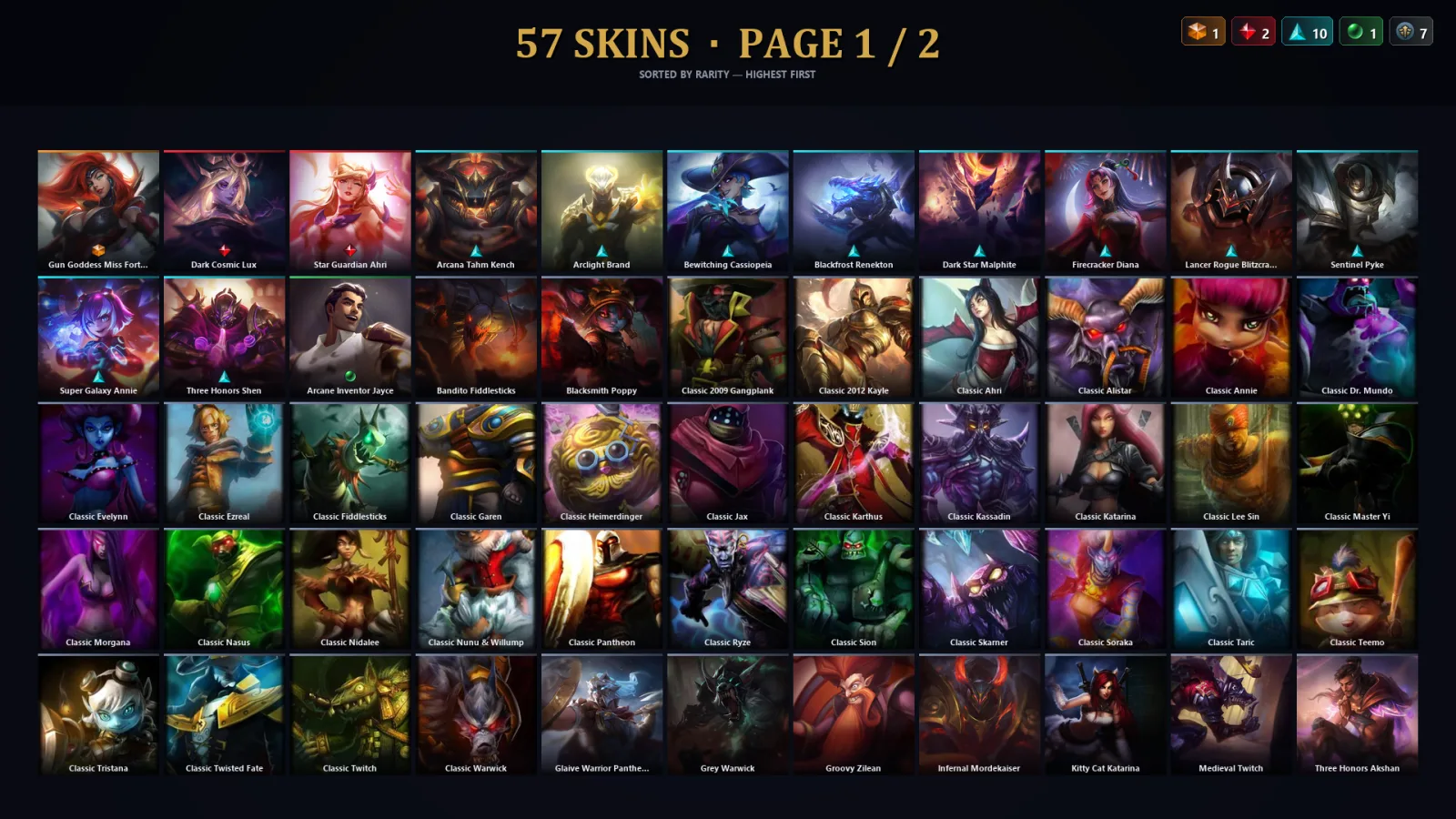 [LoL] | EUW | Level 85 | Platinum IV | 106 Champions | 25 Skins