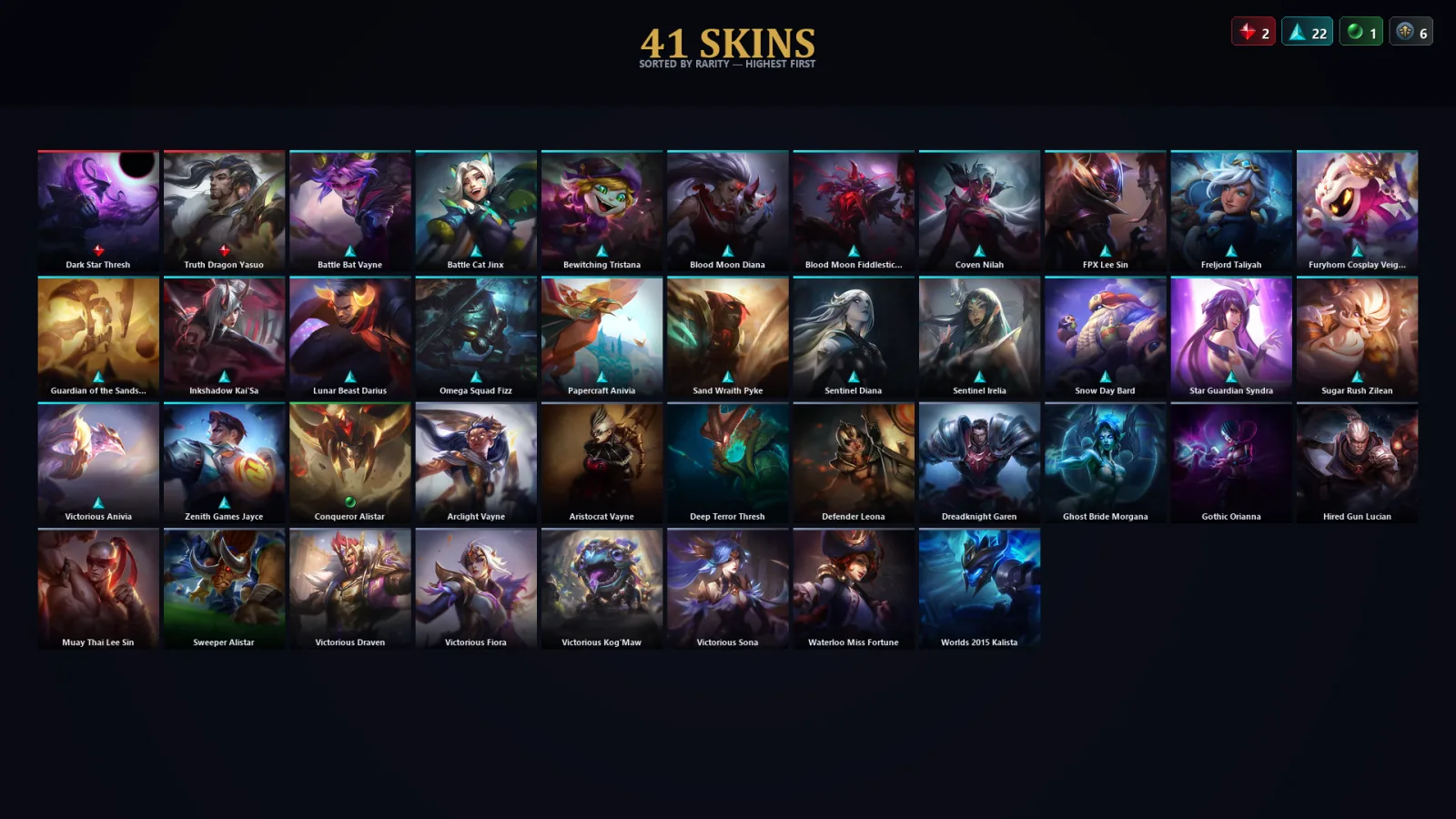 [LoL] | EUW | Level 78 | Platinum III | 135 Champions | 41 Skins
