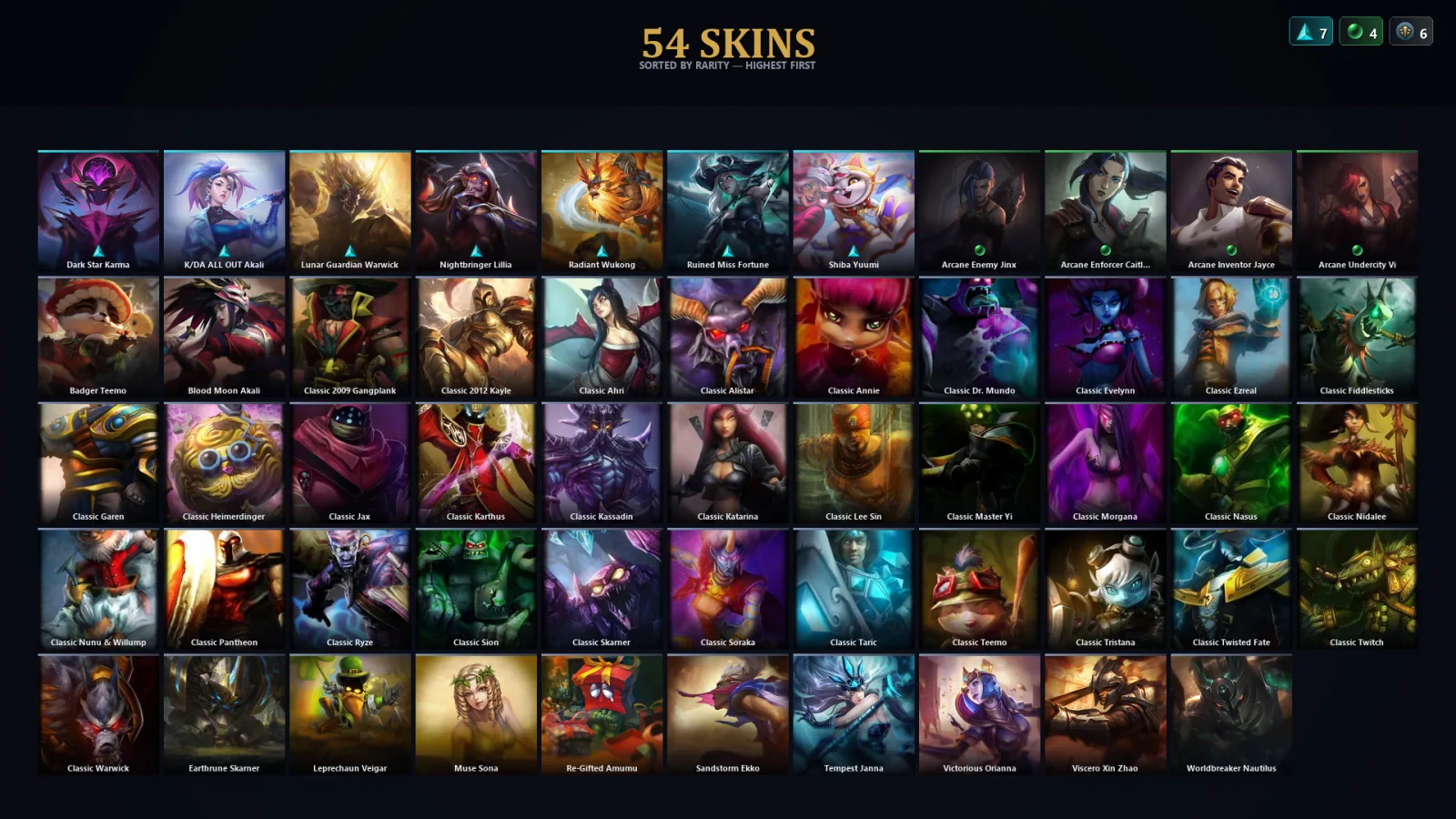 [LoL] | TR | Level 82 | 67 Champions | 22 Skins