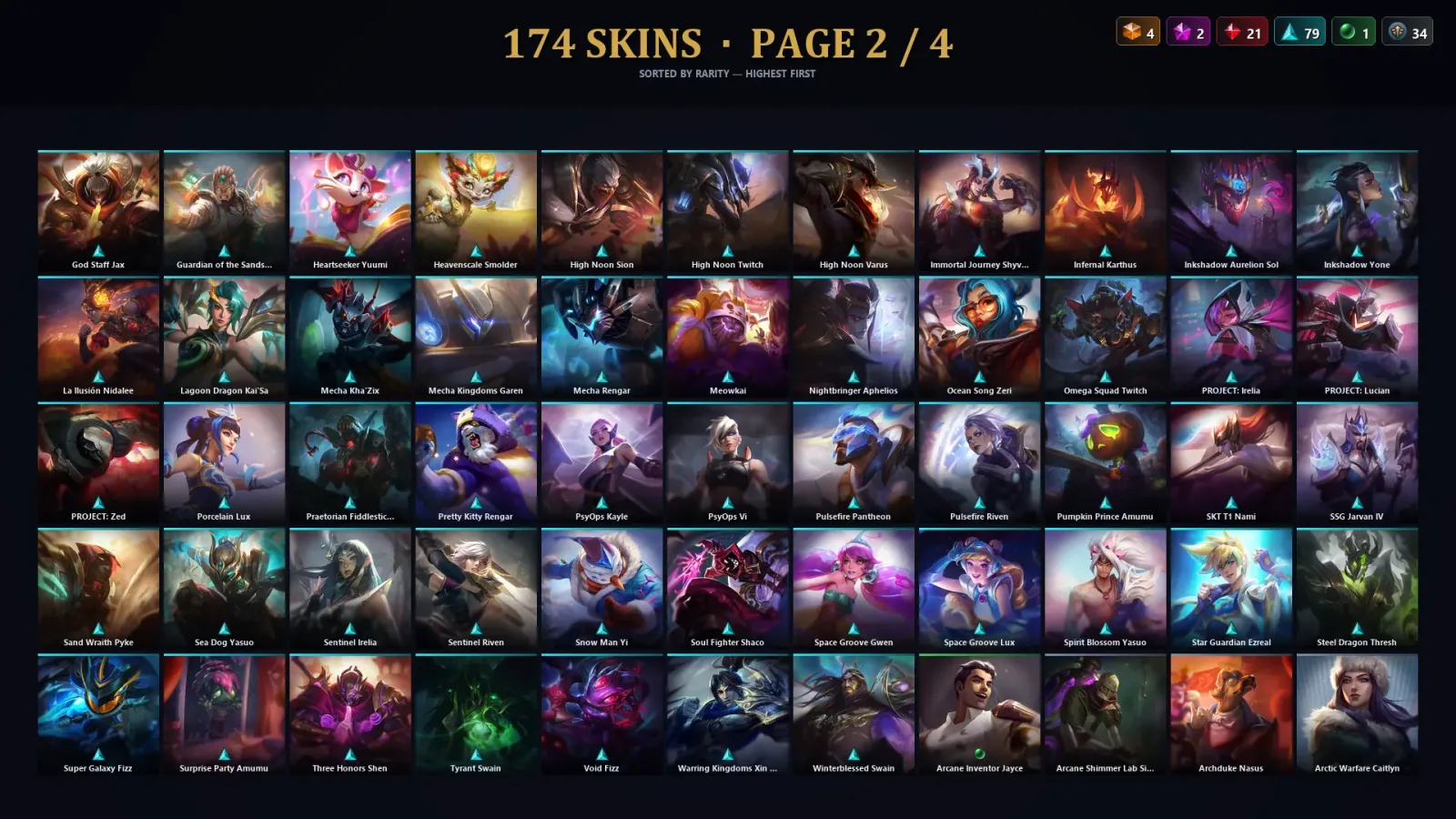 [LoL] | TR | Level 30 | Master | 173 Champions | 174 Skins | 74,989 BE