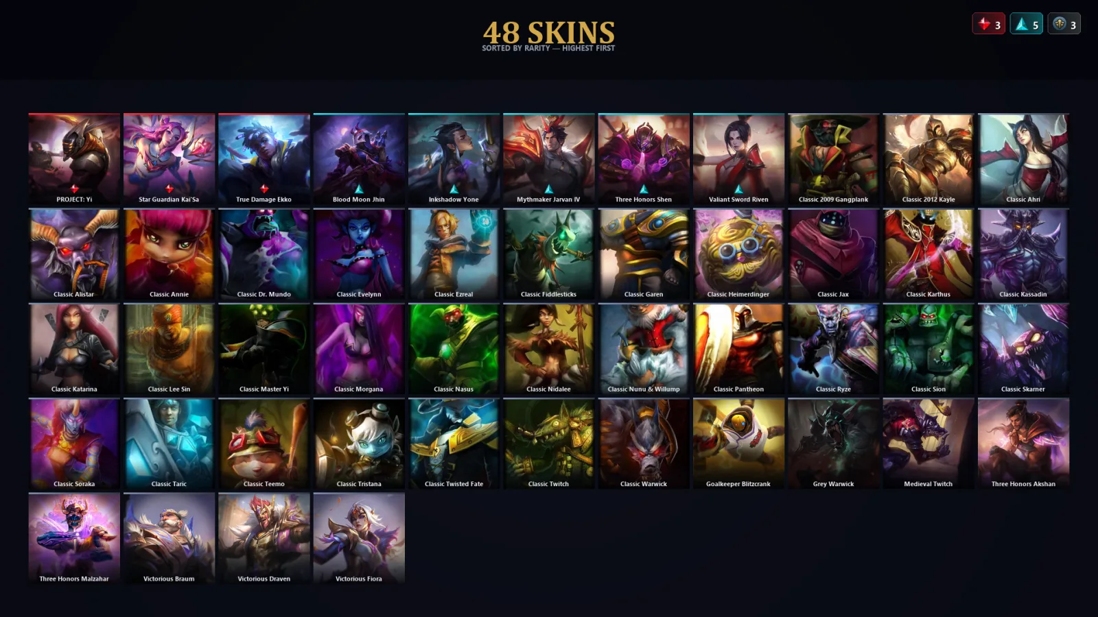 [LoL] | EUW | Level 60 | Emerald IV | 127 Champions | 48 Skins