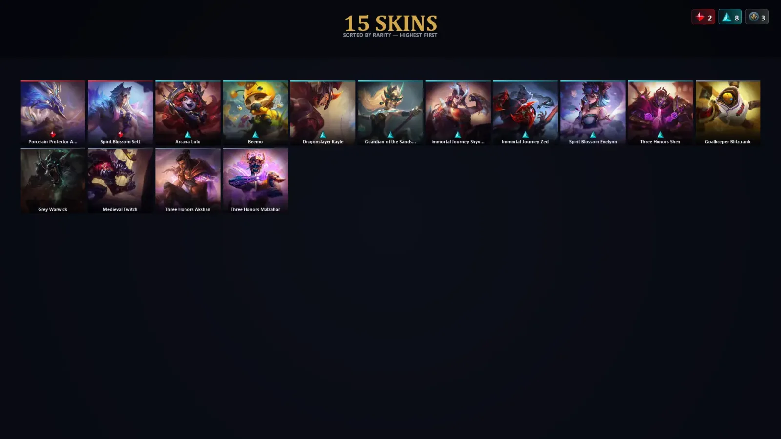 [LoL] | EUW | Level 44 | Iron II | 128 Champions | 15 Skins