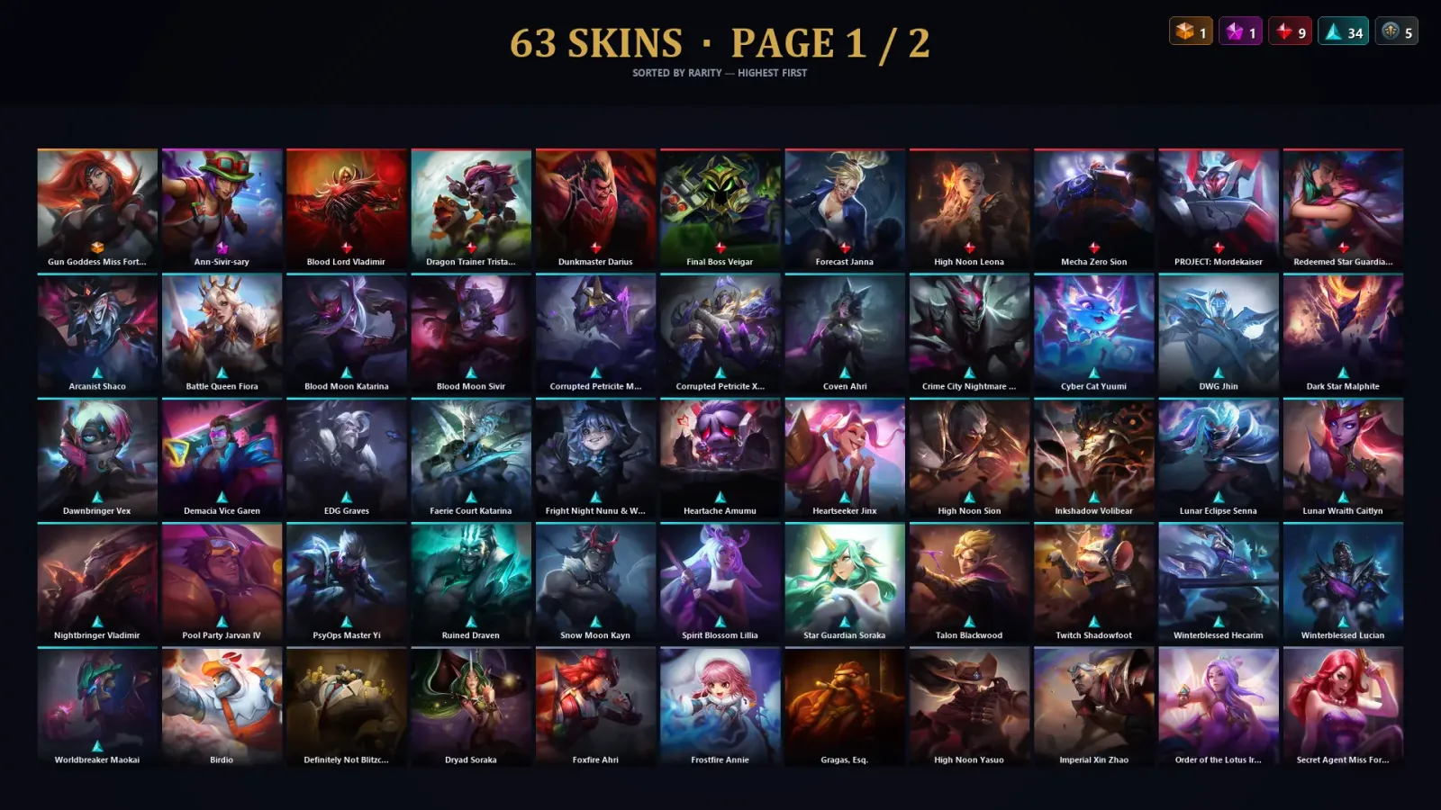 [LoL] | TR | Level 73 | Platinum III | 98 Champions | 63 Skins — LoL account