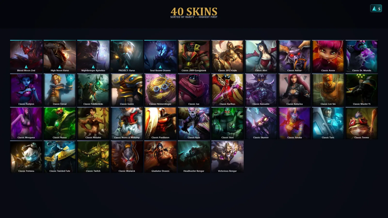 [LoL] | TR | Level 33 | Platinum III | 42 Champions | 8 Skins | 24,149 BE