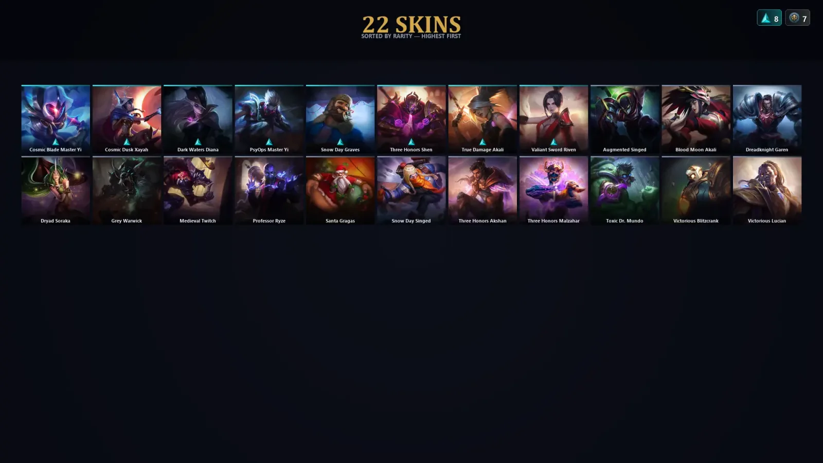[LoL] | TR | Level 92 | Diamond III | 81 Champions | 22 Skins