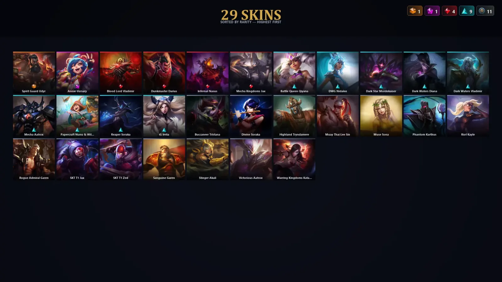 [LoL] | TR | Level 116 | Diamond IV | 87 Champions | 29 Skins | 13,377 BE