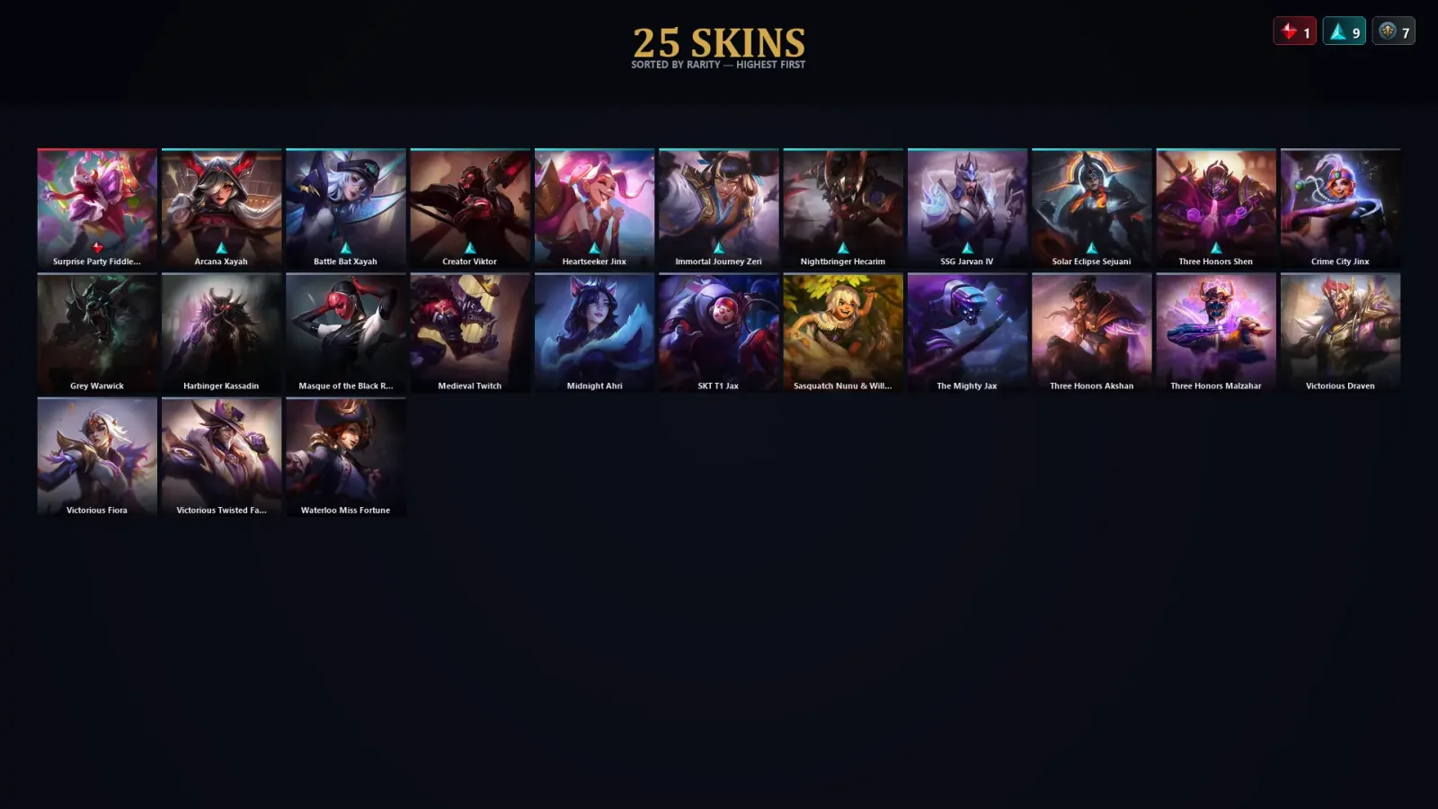 [LoL] | TR | Level 91 | Diamond I | 127 Champions | 25 Skins | 30,077 BE