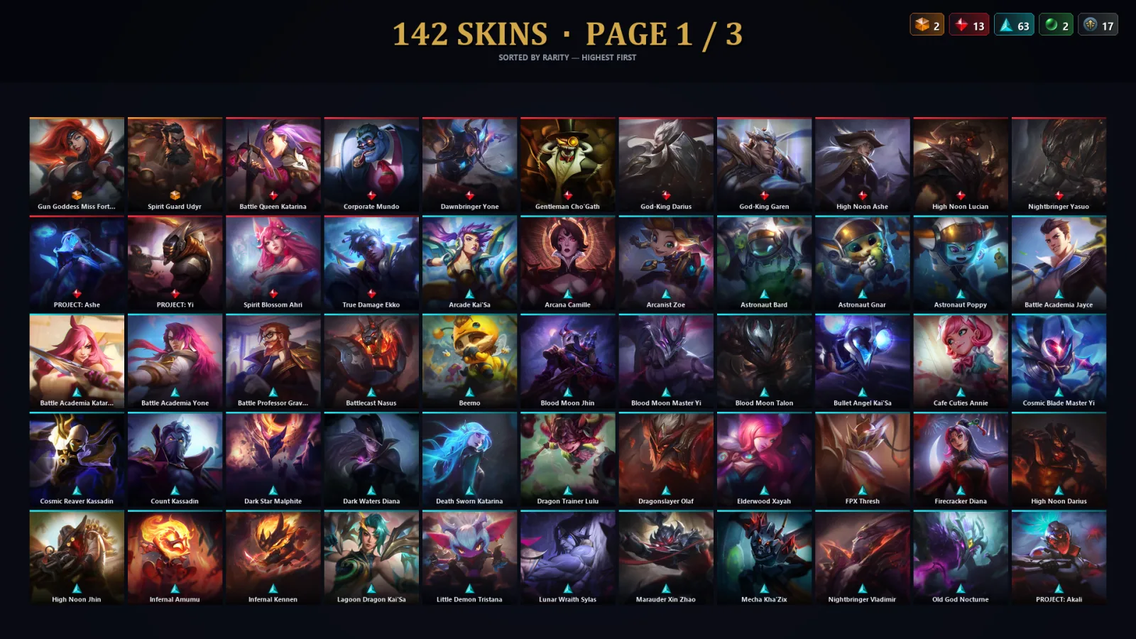 [LoL] | TR | Level 322 | 124 Champions | 110 Skins | 15,922 BE