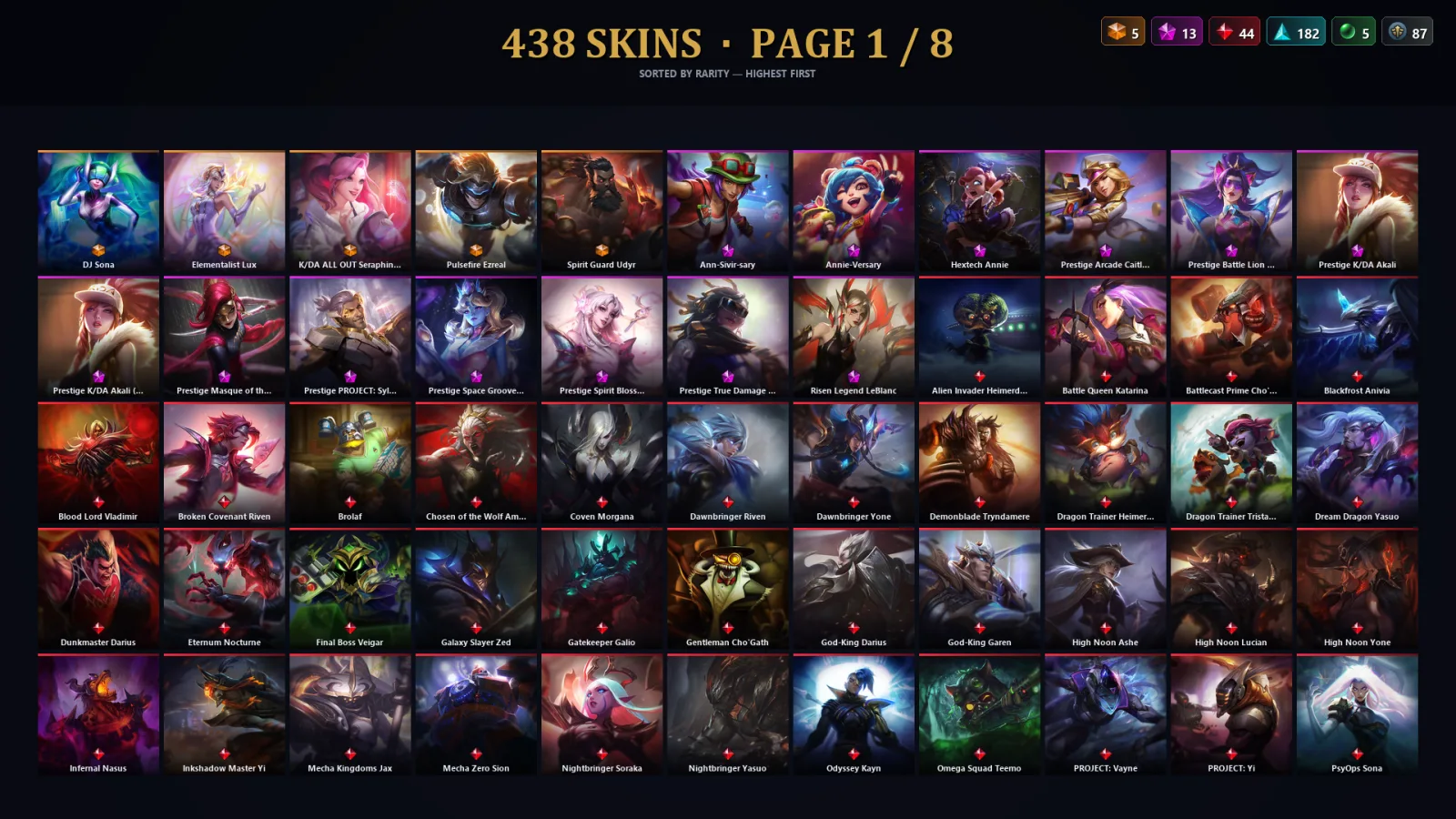 [LoL] | EUW | Level 30 | Master | 173 Champions | 406 Skins | 379,452 BE