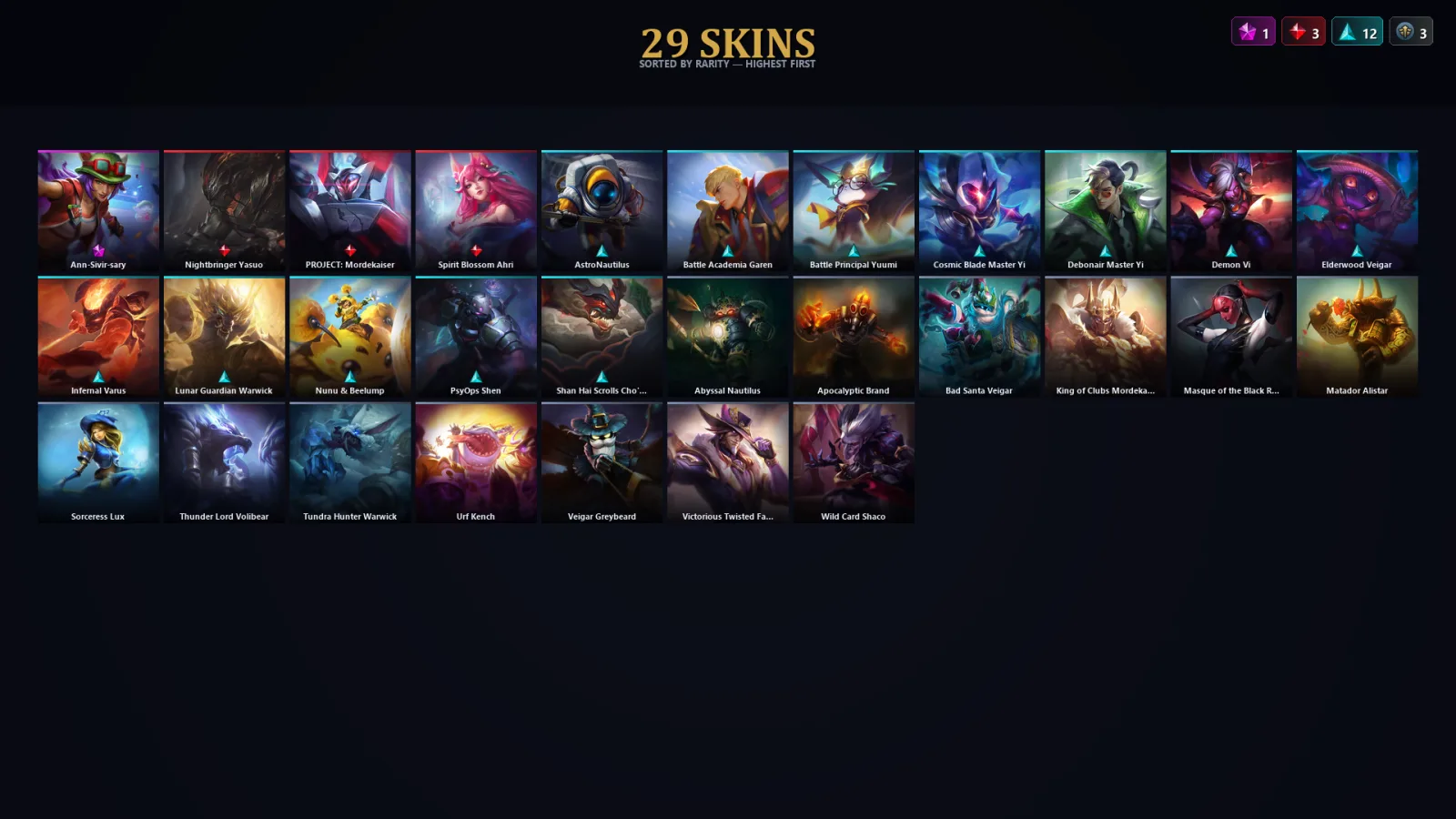 [LoL] | TR | Level 73 | 90 Champions | 29 Skins | 30,392 BE
