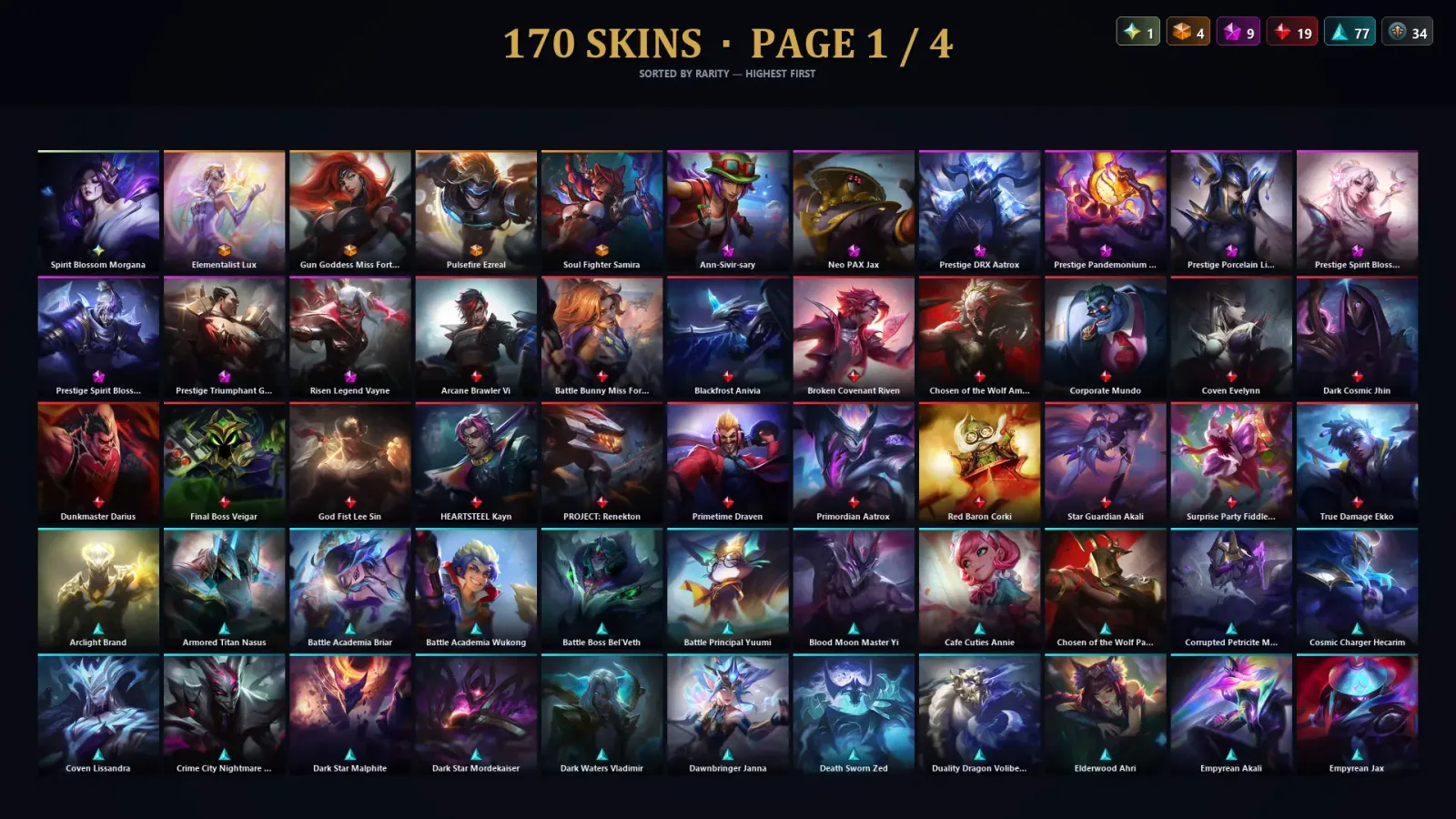 [LoL] | EUW | Level 30 | Master | 170 Champions | 170 Skins