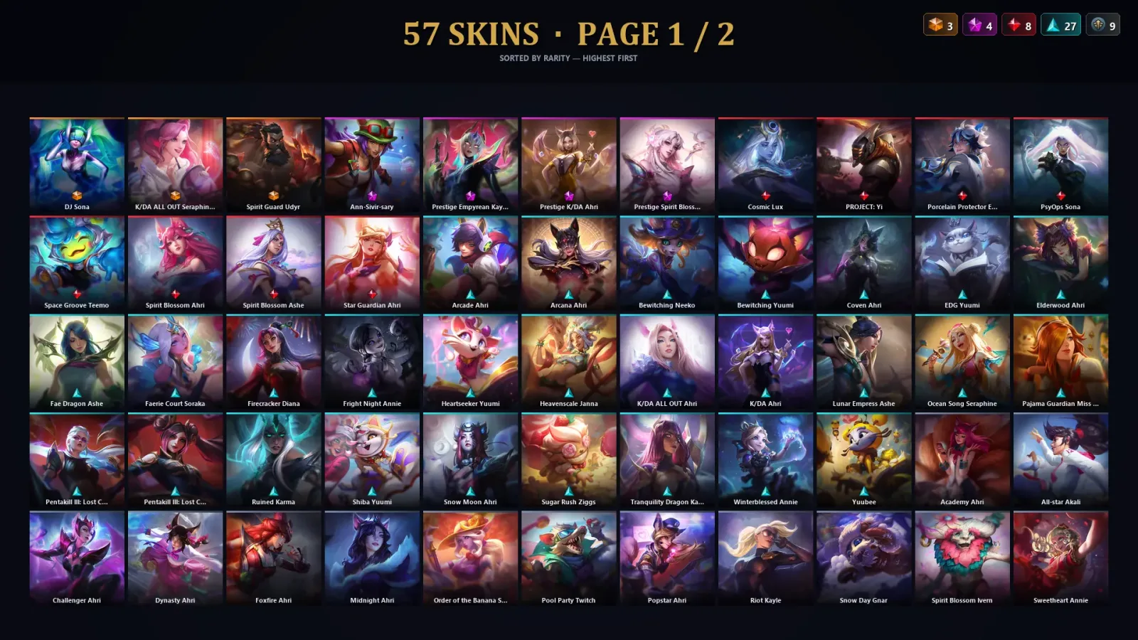 [LoL] | TR | Level 173 | Silver III | 56 Champions | 57 Skins | 45,904 BE — LoL account