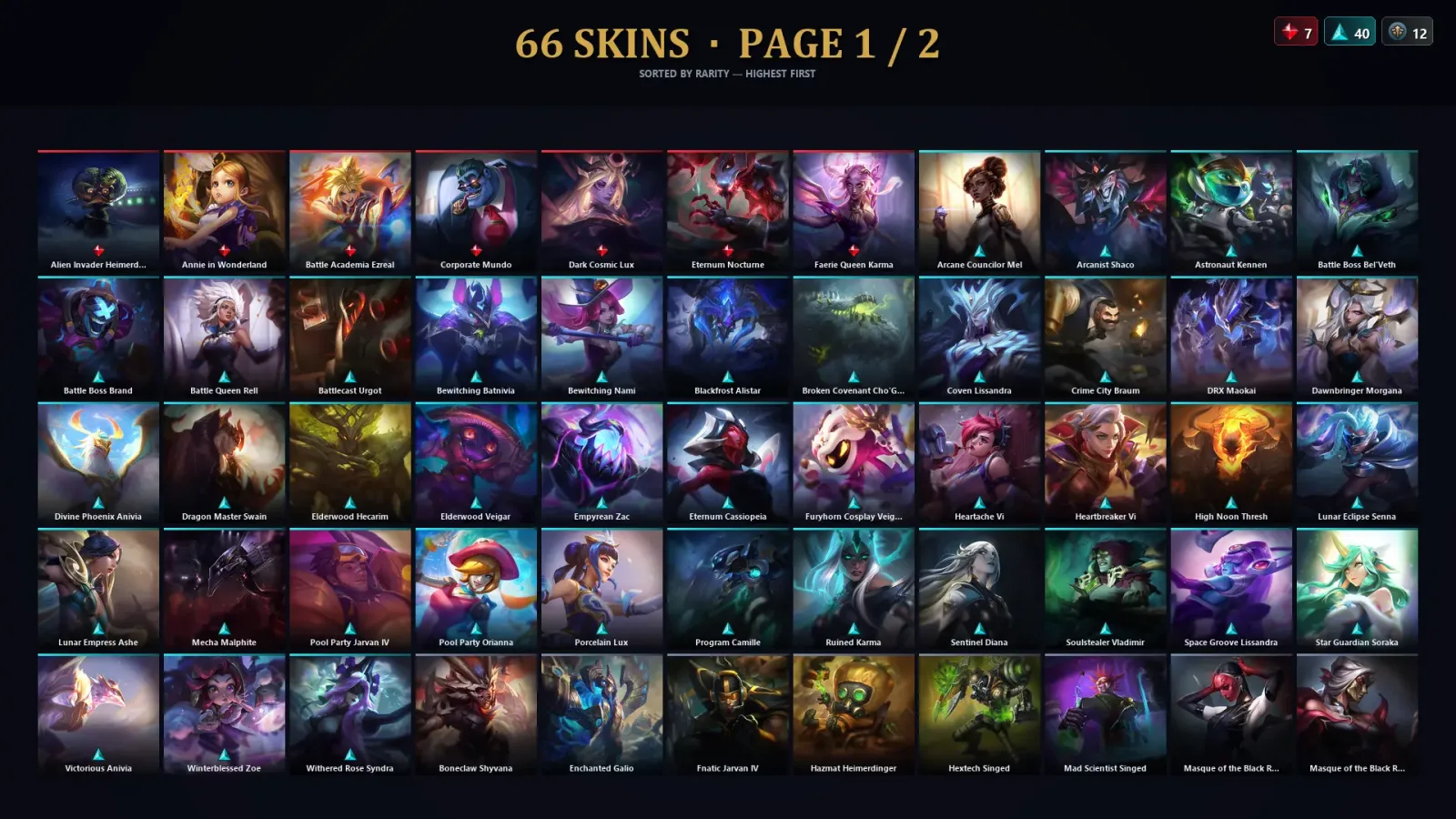 [LoL] | TR | Level 149 | Diamond III | 172 Champions | 66 Skins — LoL account