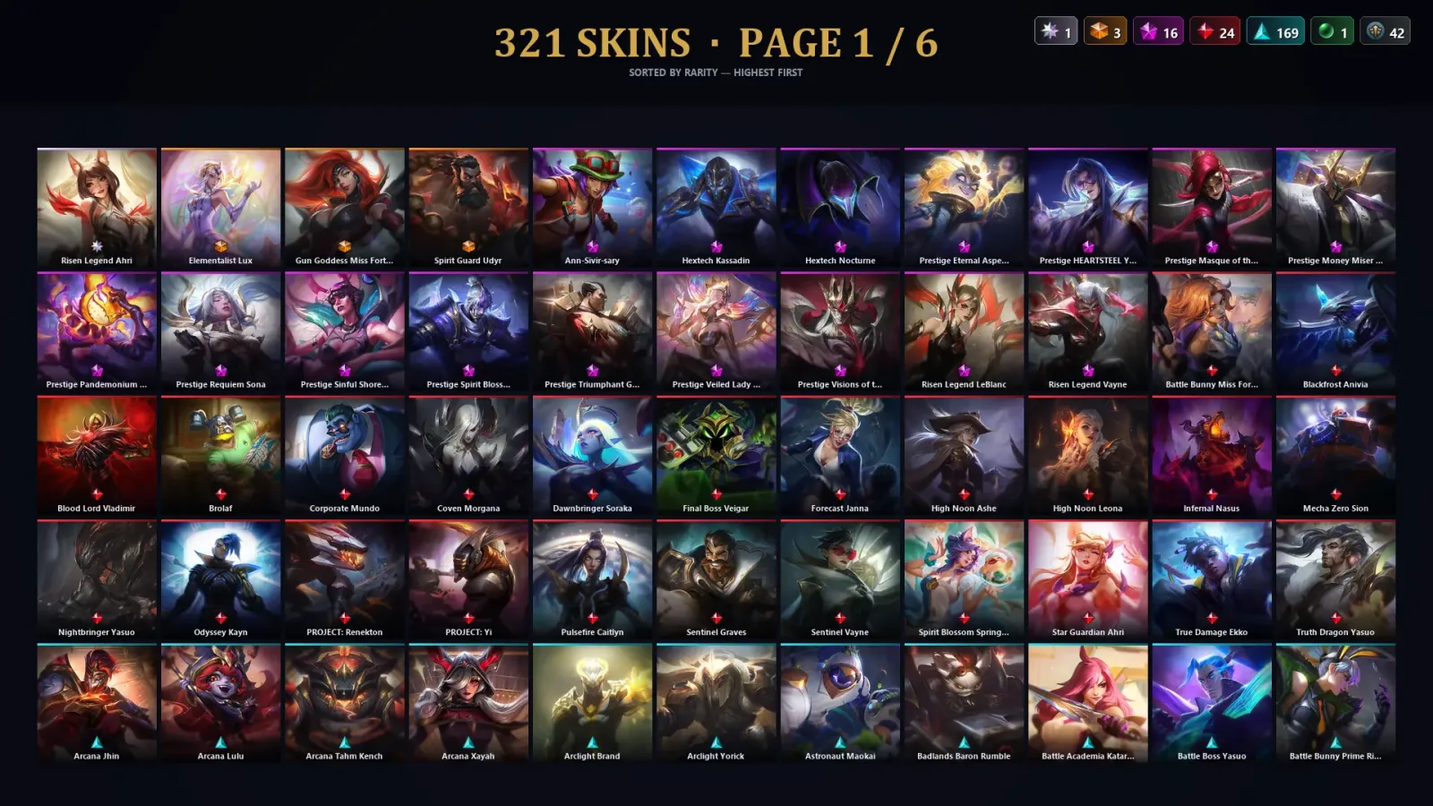 [LoL] | EUW | Level 368 | 173 Champions | 321 Skins | 57,812 BE