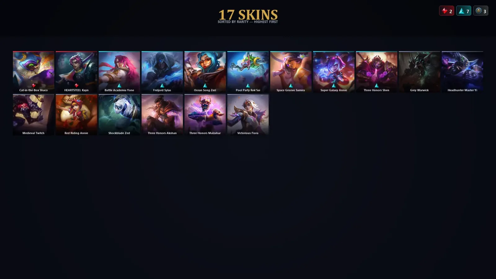 [LoL] | TR | Level 59 | Diamond II | 79 Champions | 17 Skins