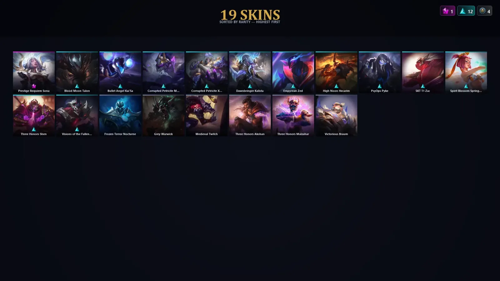 [LoL] | EUW | Level 54 | Emerald I | 54 Champions | 19 Skins — LoL account