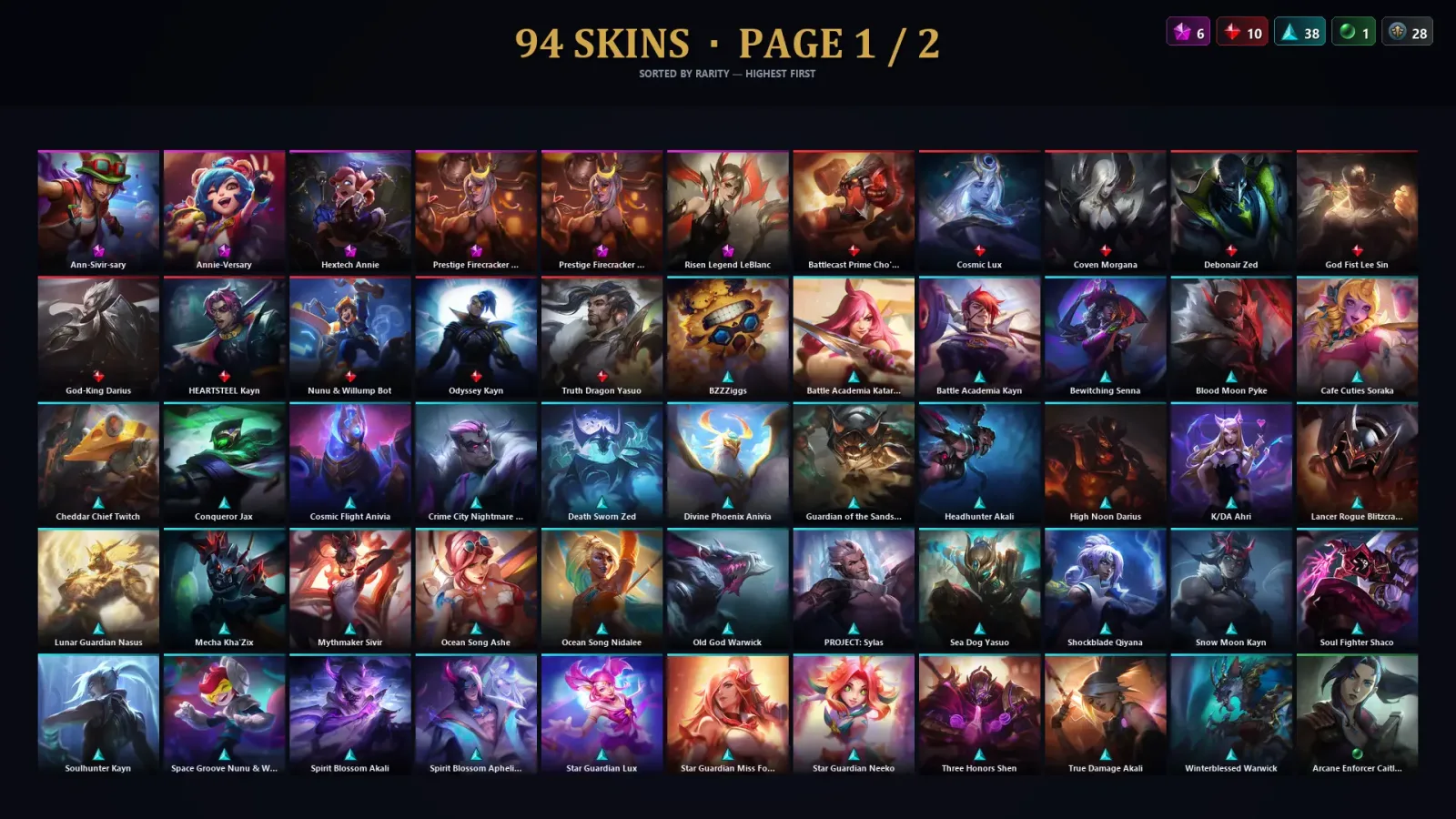 [LoL] | TR | Level 326 | Emerald I | 149 Champions | 94 Skins — LoL account
