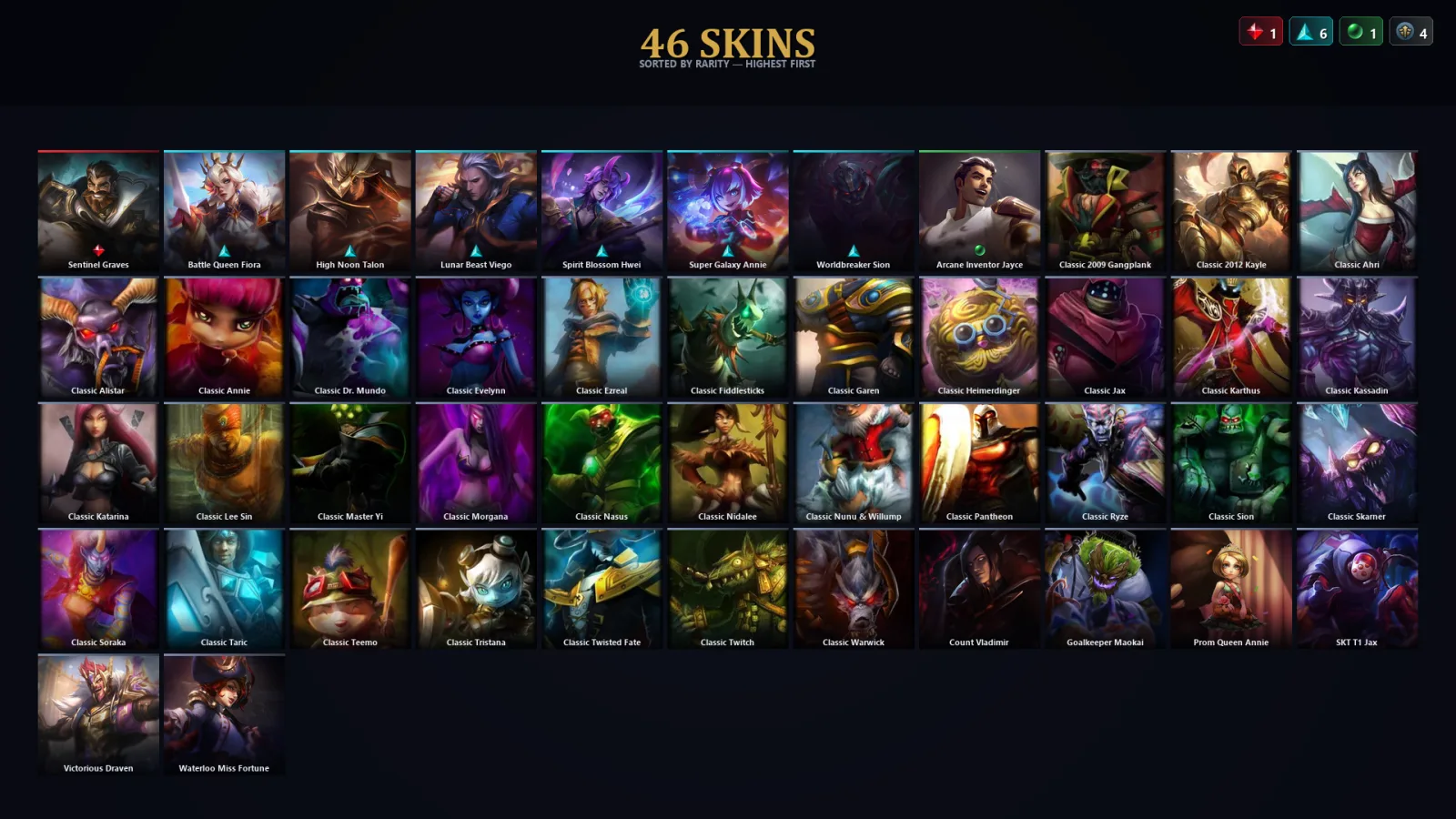 [LoL] | TR | Level 47 | Gold II | 75 Champions | 46 Skins
